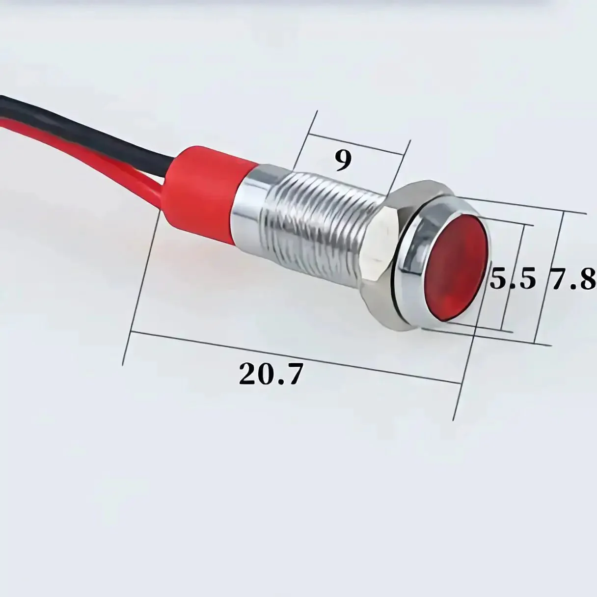 Waterproof 6mm LED Indicator Light 12V 24V Prewired Signal Lamp For Car Truck Boat Dash Lights Multi Color Red Yellow Blue Green White Industrial Electrical Status Indicator Plug and Play Ready - Image 2