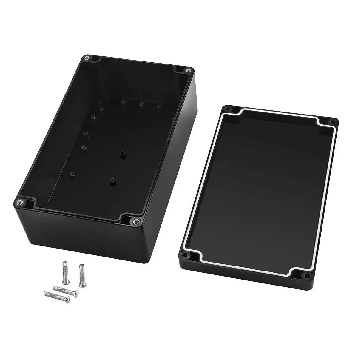 Waterproof ABS Plastic Electronics Project Box Enclosure 200mm By 120mm By 75mm Black For DIY Meters Sockets LEDs And Board Mounting Durable Junction Box - Image 6