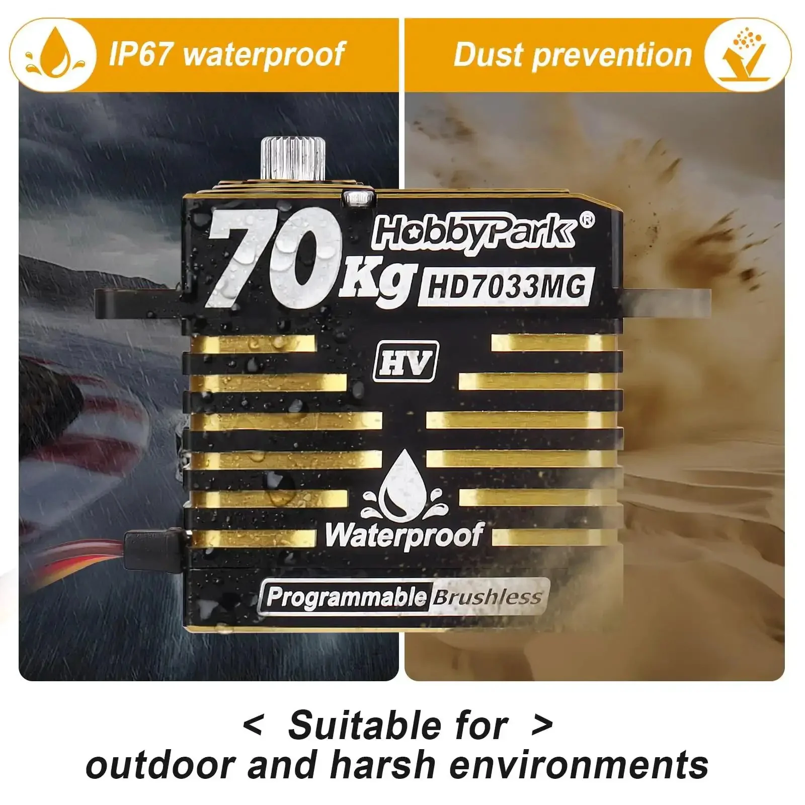 Waterproof Brushless RC Servo High Torque 70kg With Metal Gears And Aluminum Case 180 Degree Digital Servo For 1Eighth And 1Tenth RC Crawlers Trucks Buggies SCX10 TRX4 And Heavy Bashers - Image 7