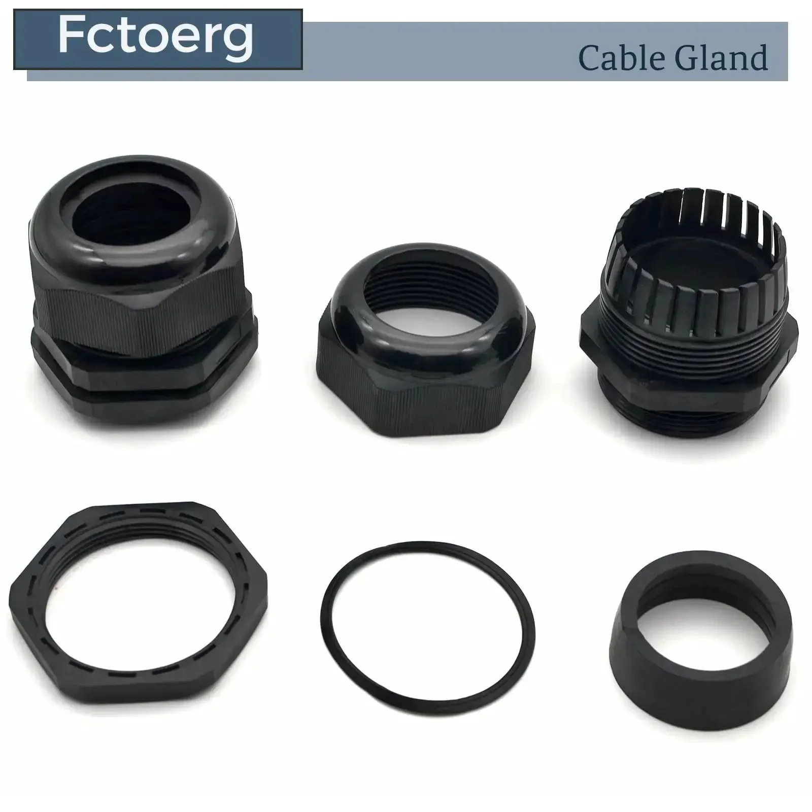 Waterproof Cable Glands 2 Pack Nylon PA66 With Rubber Seal IP68 Dual Seal Strain Relief Cord Grip Connector Black Finish Built To Last 2 Inch NPT Fits 28 To 40mm Wires - Image 7