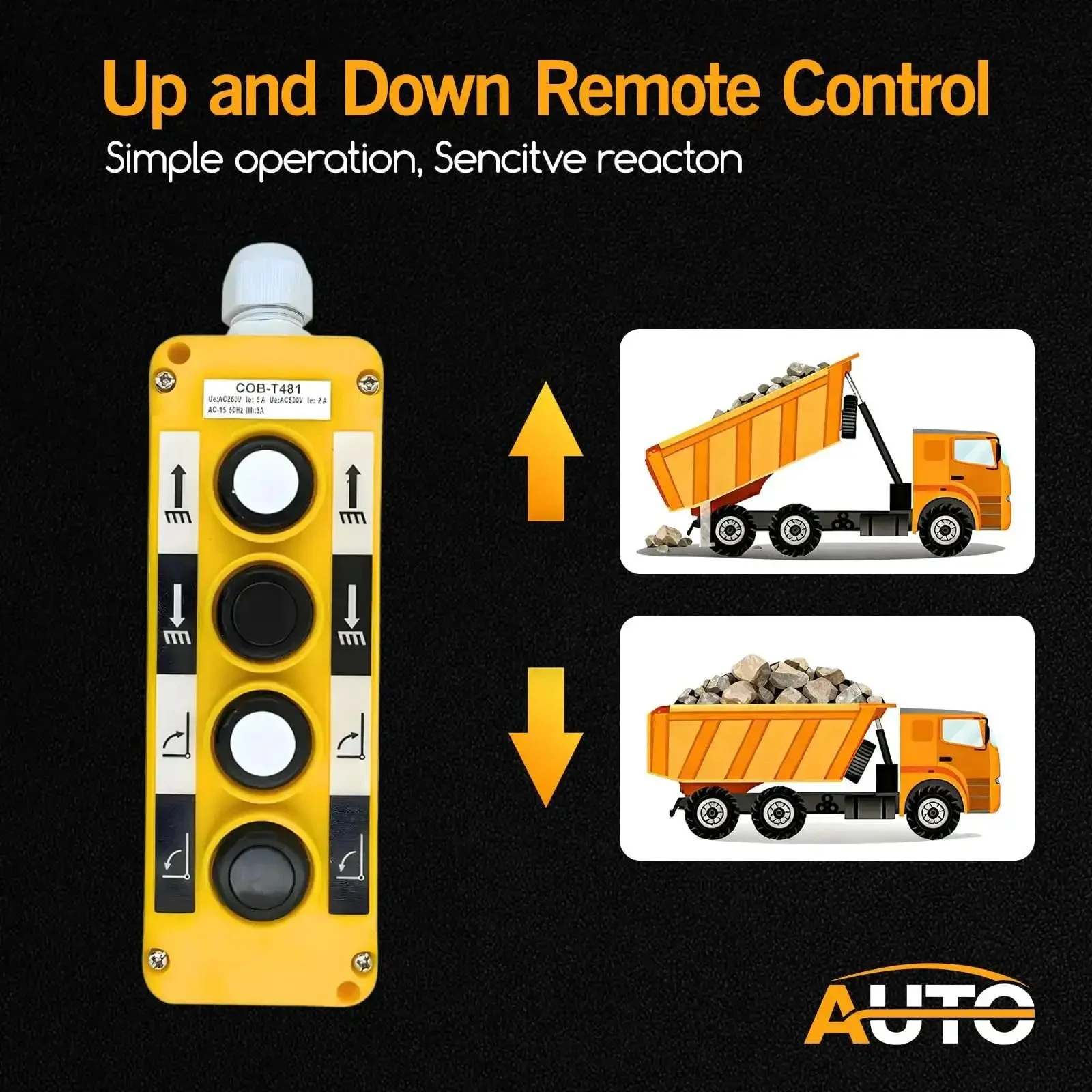 Waterproof Industrial 4 Button Pushbutton Switch For Hoist Crane With Box Holder Up Down Driving Electric Control Heavy Duty Rugged All Weather For Lifts Robots And Material Handling Equipment - Image 9