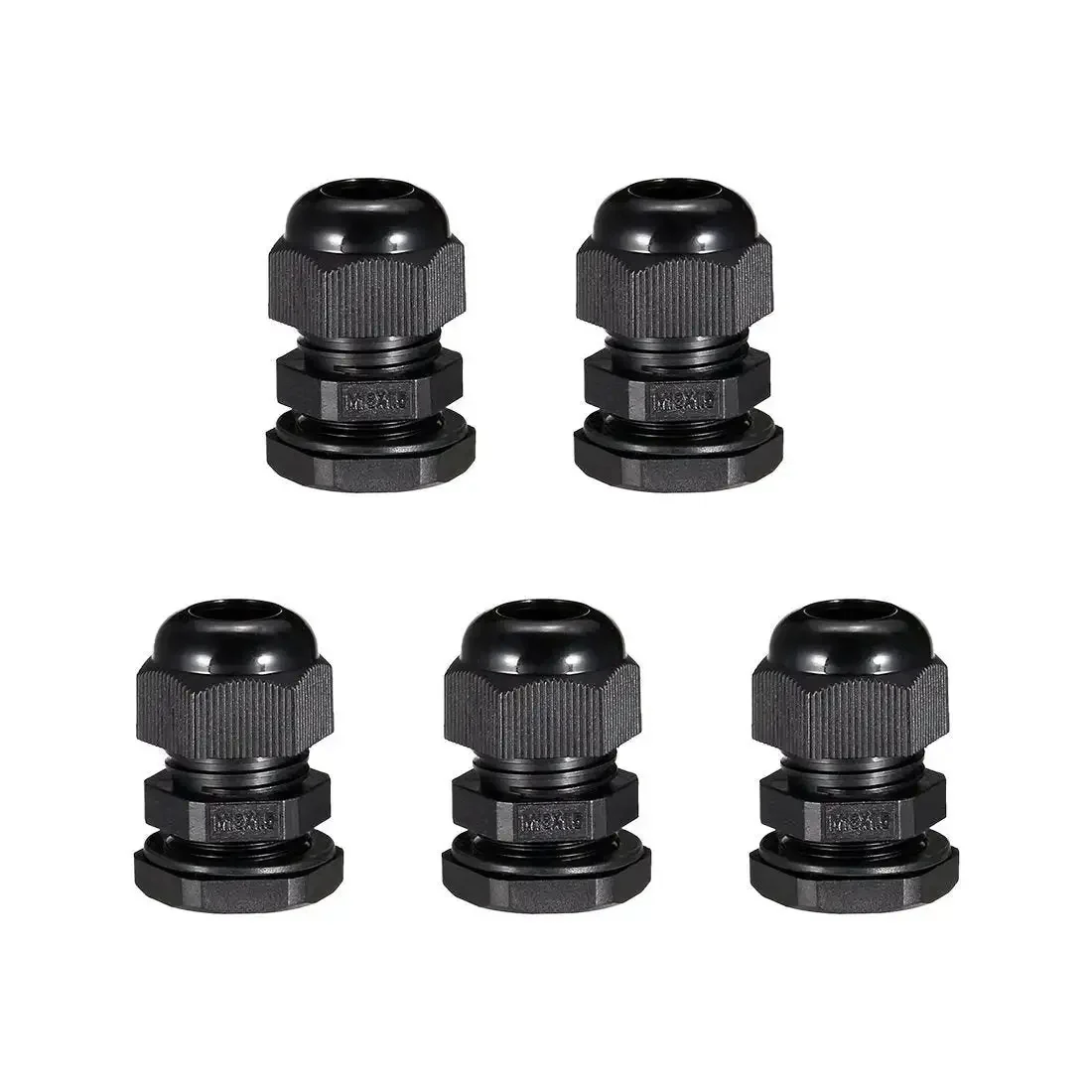 Waterproof M18 Cable Gland Connector Nylon Wire Glands Joint For 5mm To 10mm Wires Five Pack No Fuss Easy Install Anti Loosening Lock Durable Weatherproof Sealing For Outdoor And Industrial Use
