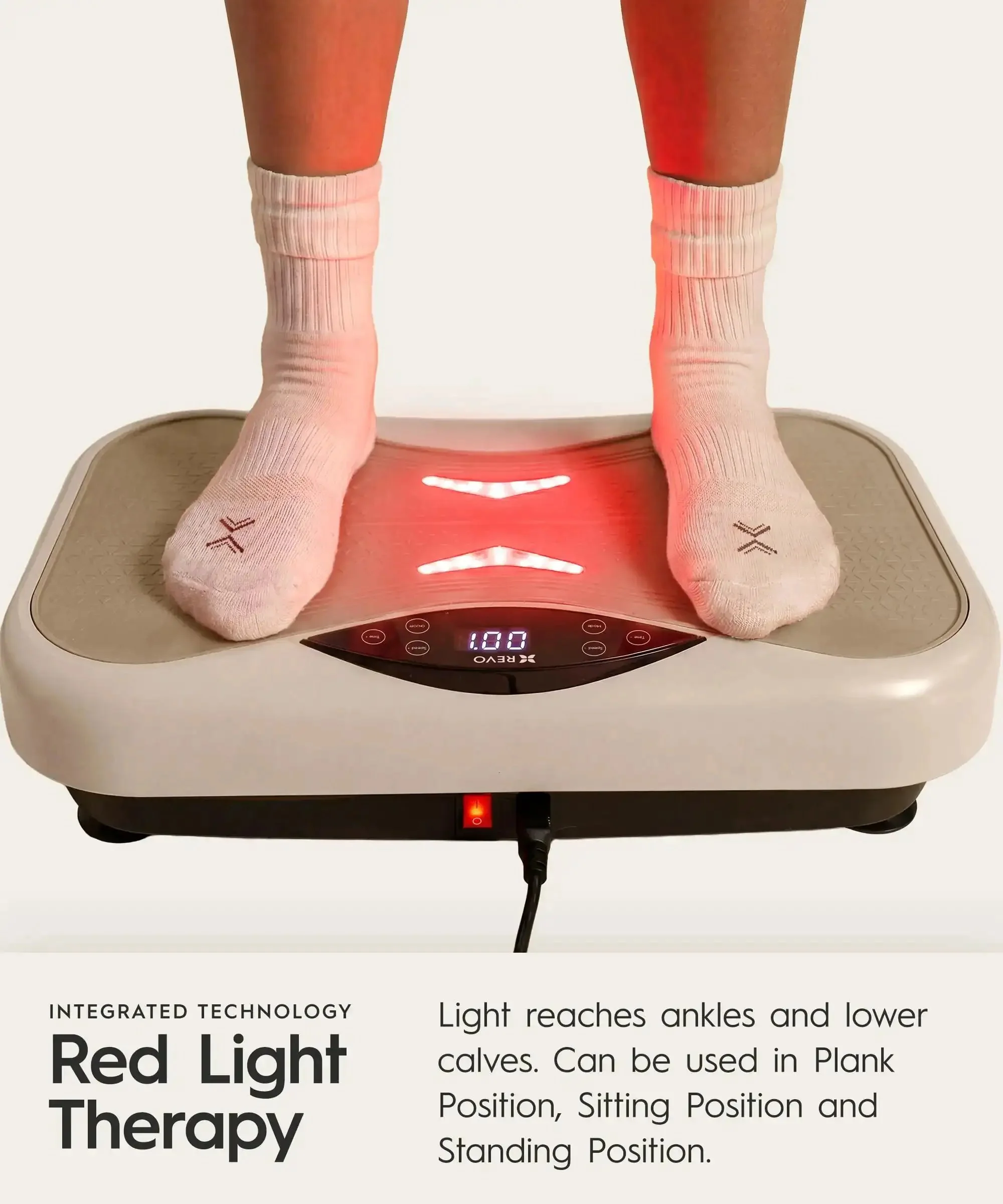 Wave Board With Red Light Therapy And Vibration Plate For Lymphatic Drainage, Built In Bluetooth Speakers, Resistance Bands, And Remote, Full Body Workout Machine For Home Gyms, 330 Lbs Capacity - Image 5