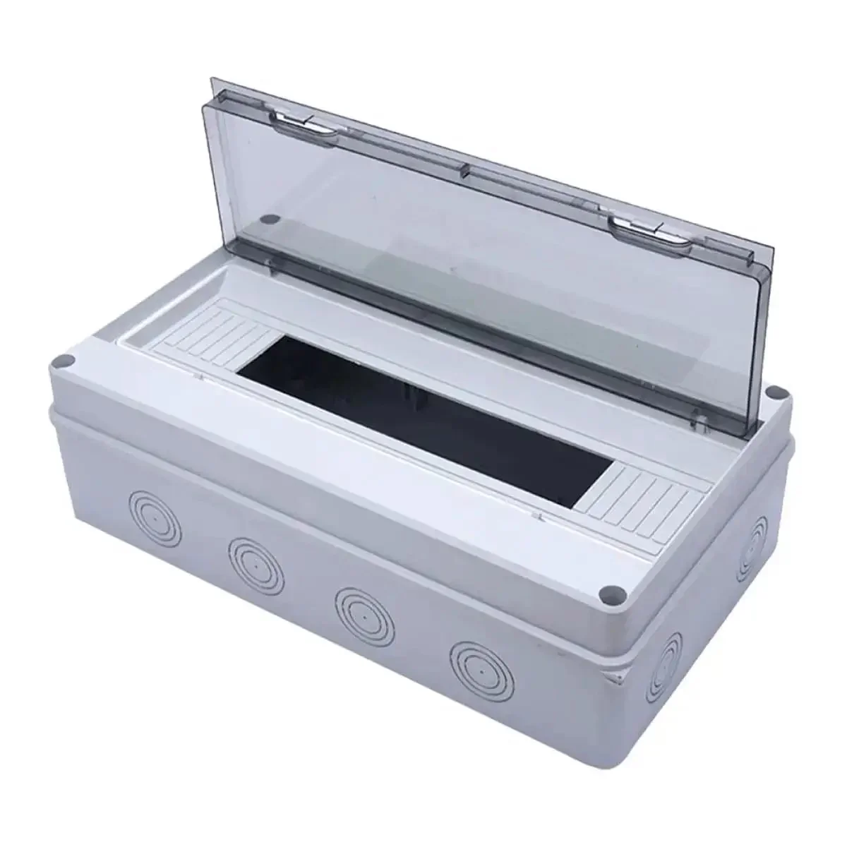 Weatherproof 18-Circuit Outdoor Electrical Junction Box With Distribution Panel Enclosure For Home And RV Use, Durable ABS Dustproof Weatherproof Power Control Box, Rugged Outdoor Electrical Box With Easy Install