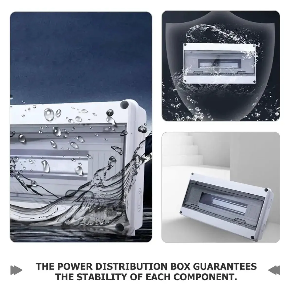 Weatherproof 18-Circuit Outdoor Electrical Junction Box With Distribution Panel Enclosure For Home And RV Use, Durable ABS Dustproof Weatherproof Power Control Box, Rugged Outdoor Electrical Box With Easy Install - Image 4