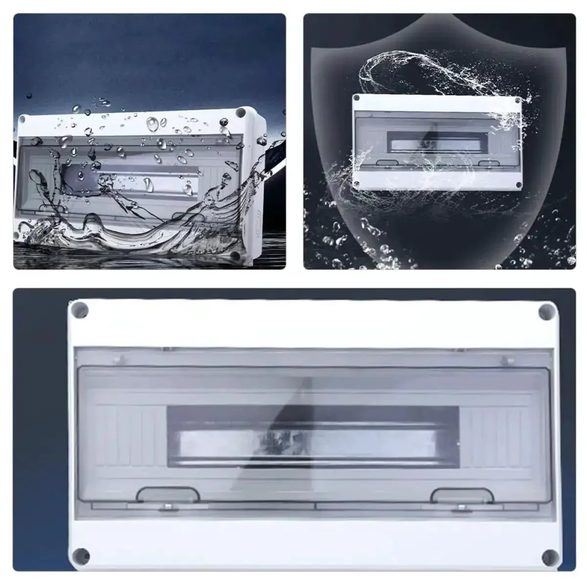 Weatherproof 18-Circuit Outdoor Electrical Junction Box With Distribution Panel Enclosure For Home And RV Use, Durable ABS Dustproof Weatherproof Power Control Box, Rugged Outdoor Electrical Box With Easy Install - Image 7