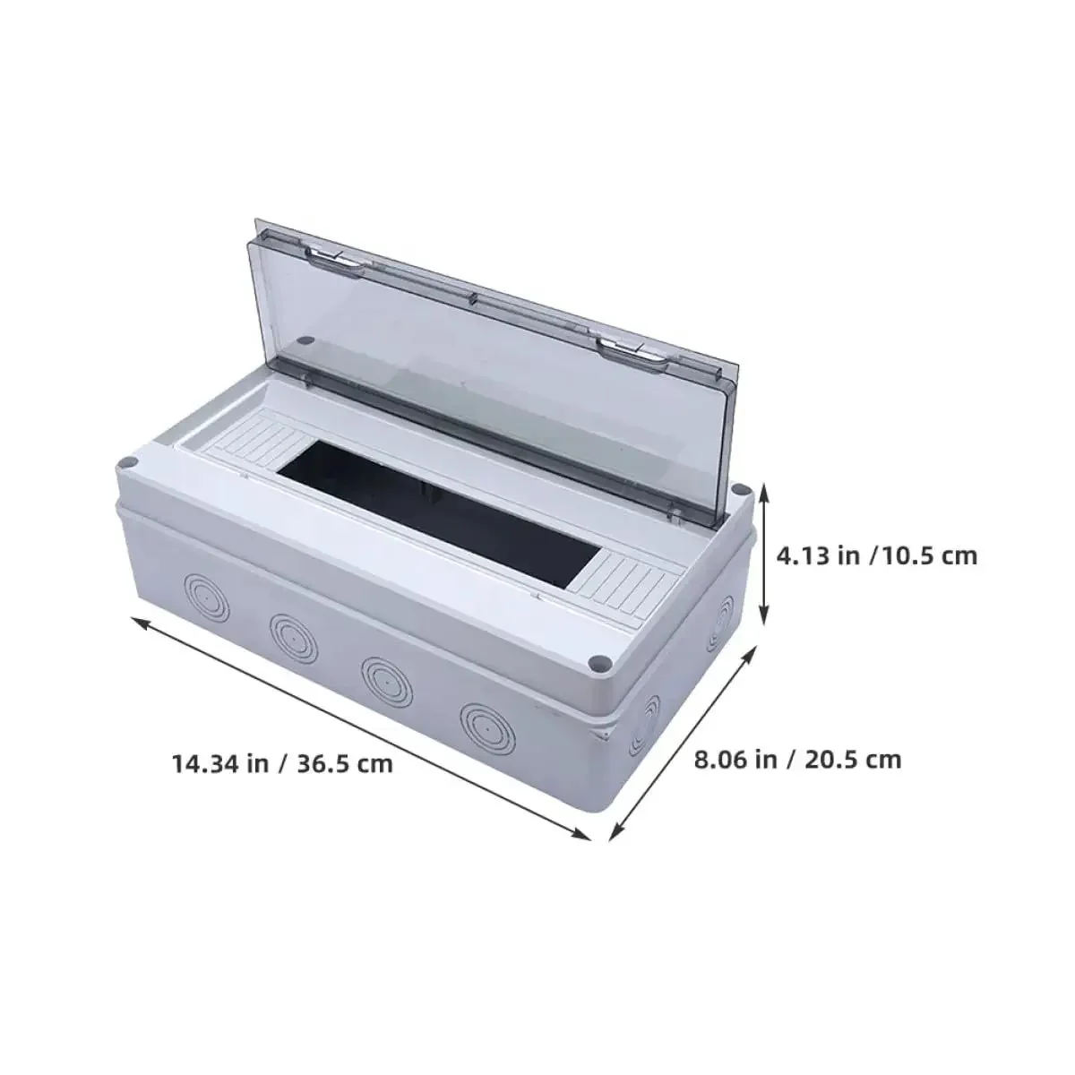 Weatherproof 18-Circuit Outdoor Electrical Junction Box With Distribution Panel Enclosure For Home And RV Use, Durable ABS Dustproof Weatherproof Power Control Box, Rugged Outdoor Electrical Box With Easy Install - Image 9