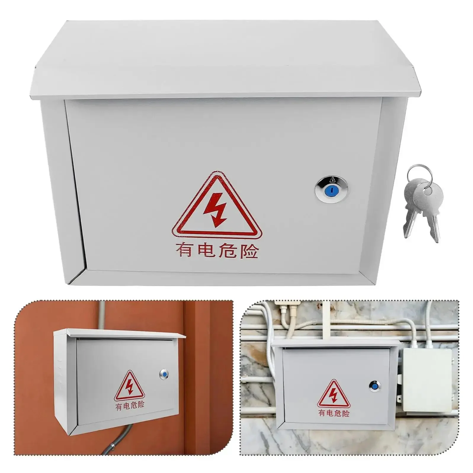 Weatherproof Metal Electrical Junction Box Outdoor Enclosure 300x400x160mm For Charging Stations And Control Panels Durable Outdoor Power Distribution Box With Easy Installation Reliable Weatherproof Protection Industrial Grade - Image 2