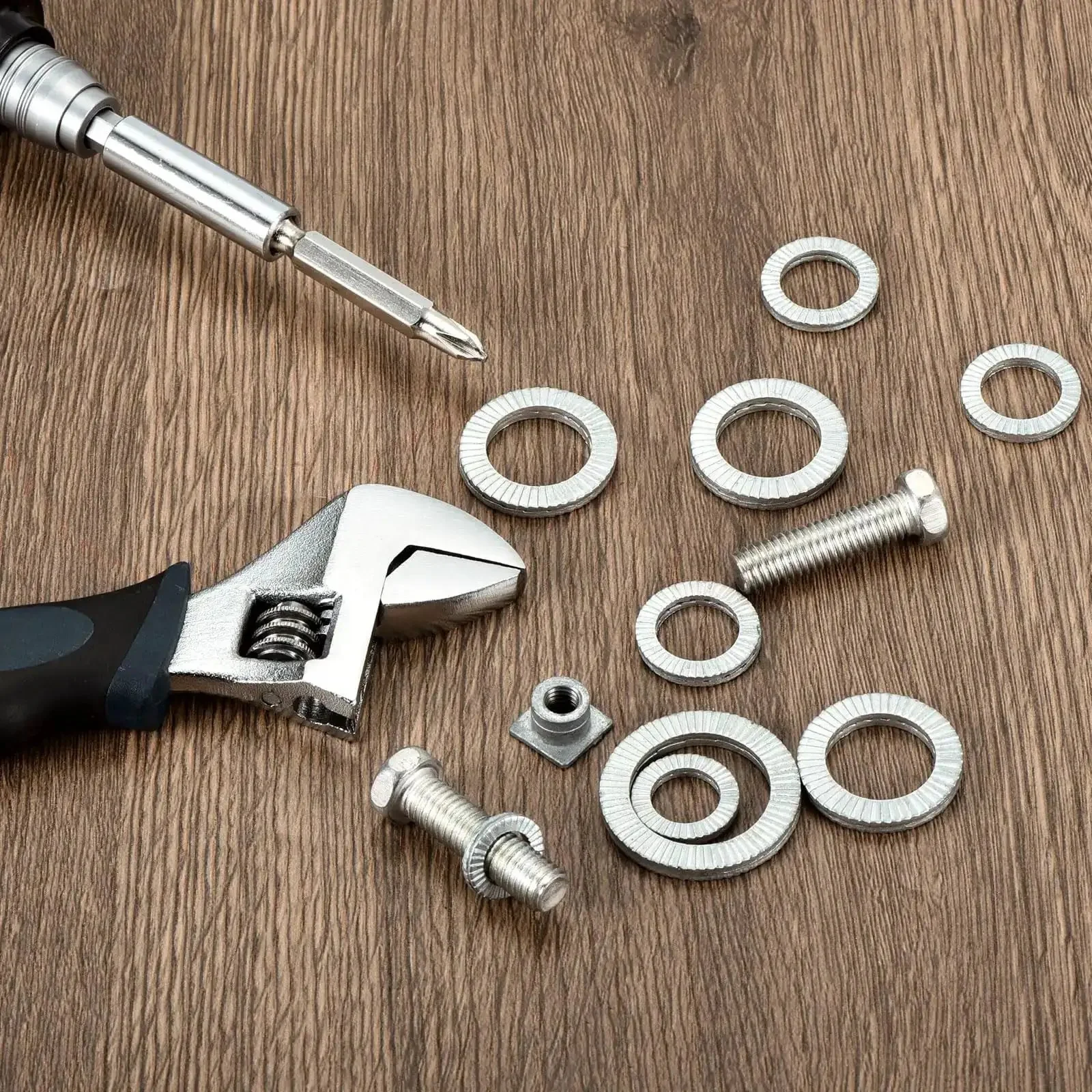 Wedge Locking Washers For M8 M10 M12 M16 M20 Bolts, 60 Pieces, Beefy Manganese Steel, Vibration Resistant Safety Washers, Assortment Kit, DIN 25201 Standard - Image 3