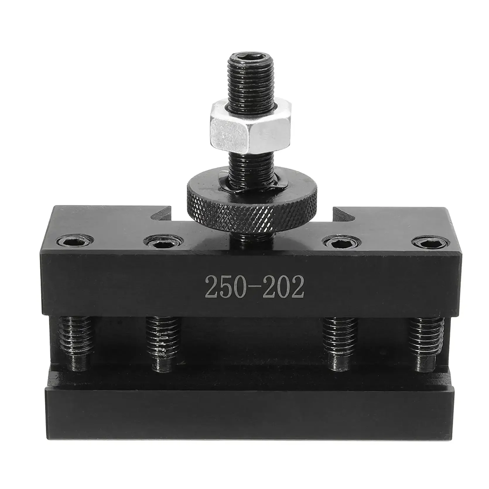 Wedge Type Piston Quick Change Tool Holder For Boring And Turning On CNC Lathes And Mini Lathes Built From Rigid Steel For Tough Use This Workhorse Makes Tool Bit Changes Up To Five Eighths Inch And Round Shanks Up To Half Inch A Breeze To Install Tool