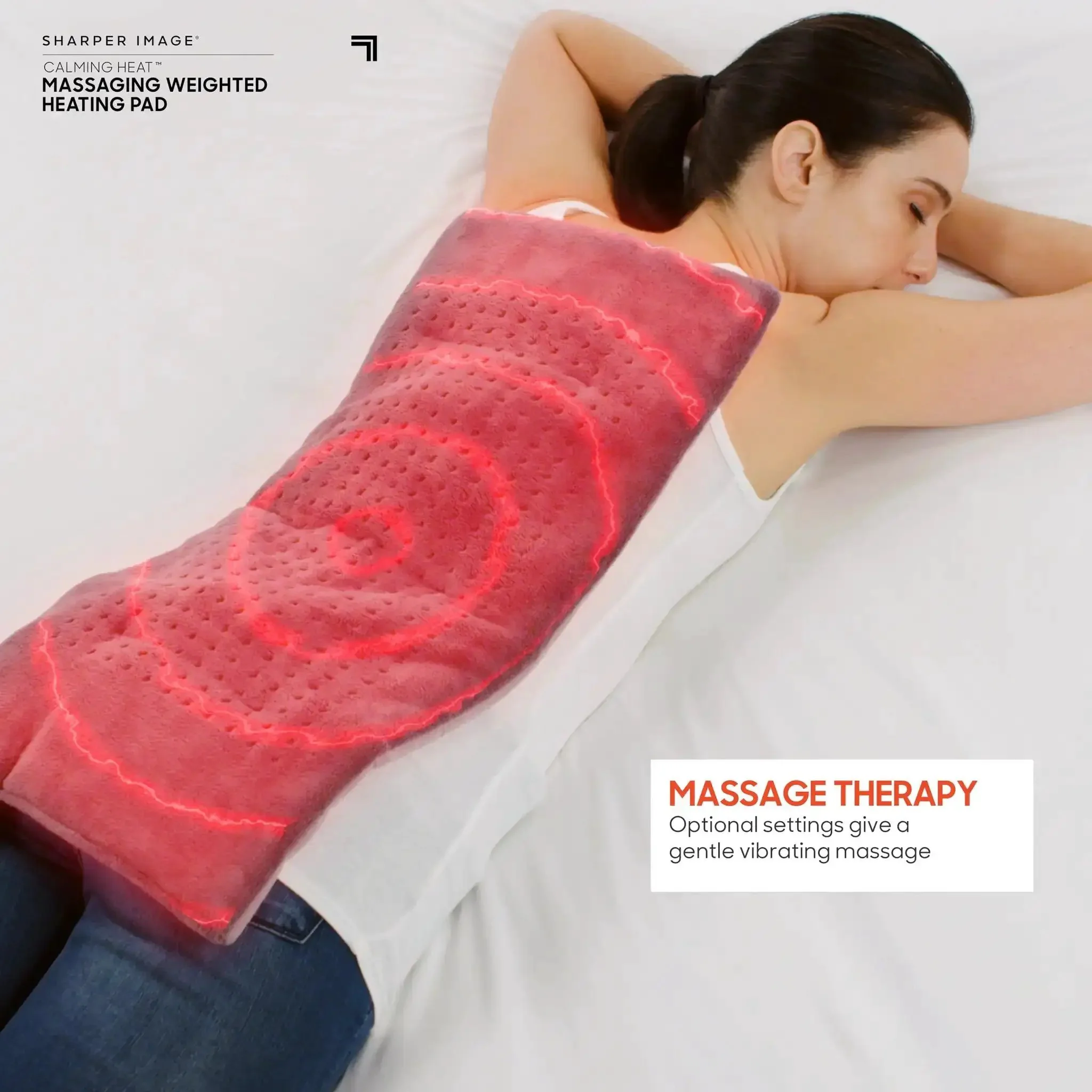 Weighted Heating Pad With Calming Heat And Massaging Vibrations, 3 Heat Levels And 6 Massage Settings For 18 Custom Relief Combos, Auto Shut Off For Safety, 12 Inch By 24 Inch, 4 Lb Cozy Comfort For Home Spa - Image 2