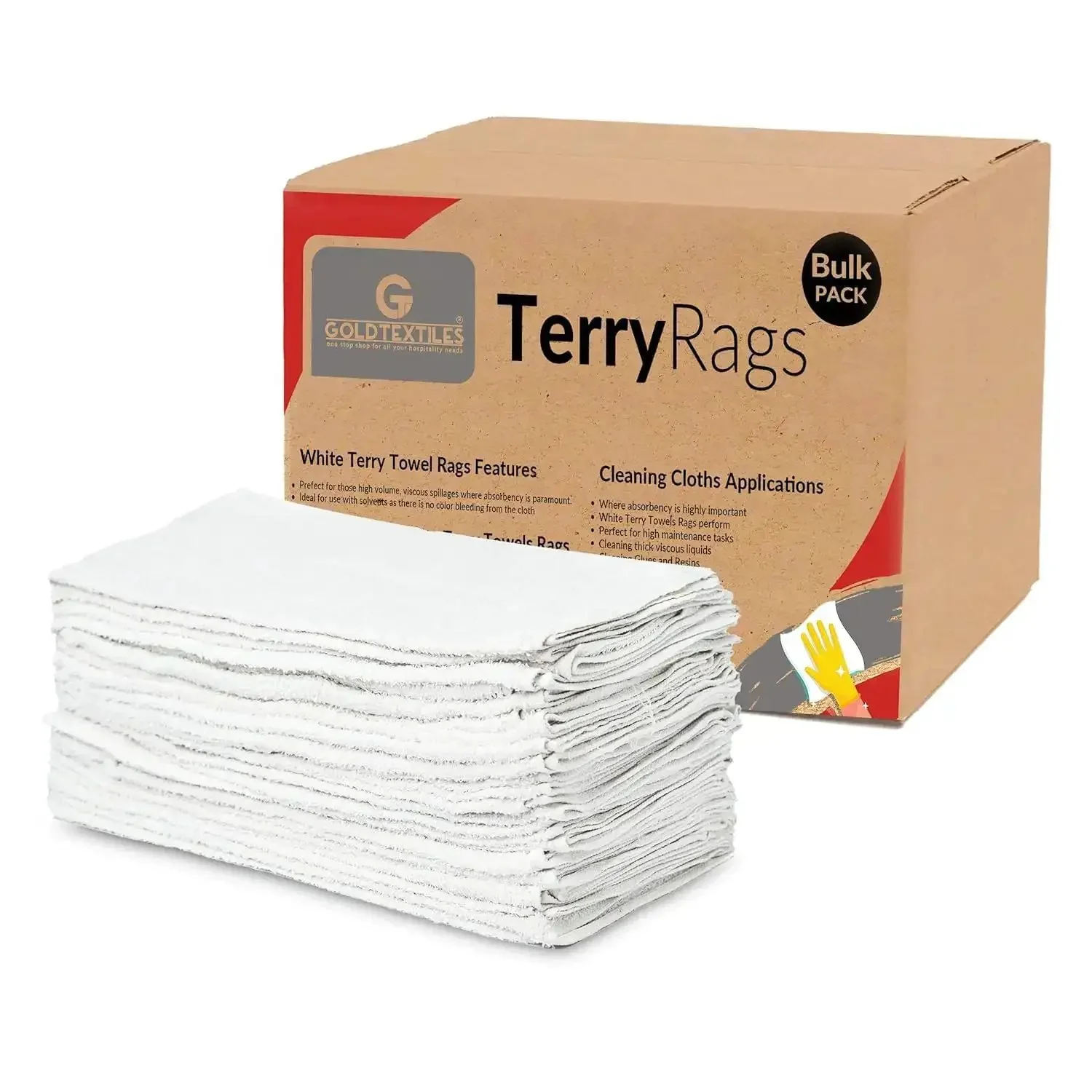 White 100 Percent Cotton Shop Towels Pack Of 12 27 By 54 Inches Rags In A Box Industrial Cleaning Towels For Auto Shops Garages And Commercial Use Premium Terry Towels Lint Free Absorbent For Heavy Duty Industrial Cleaning And Auto Detailing