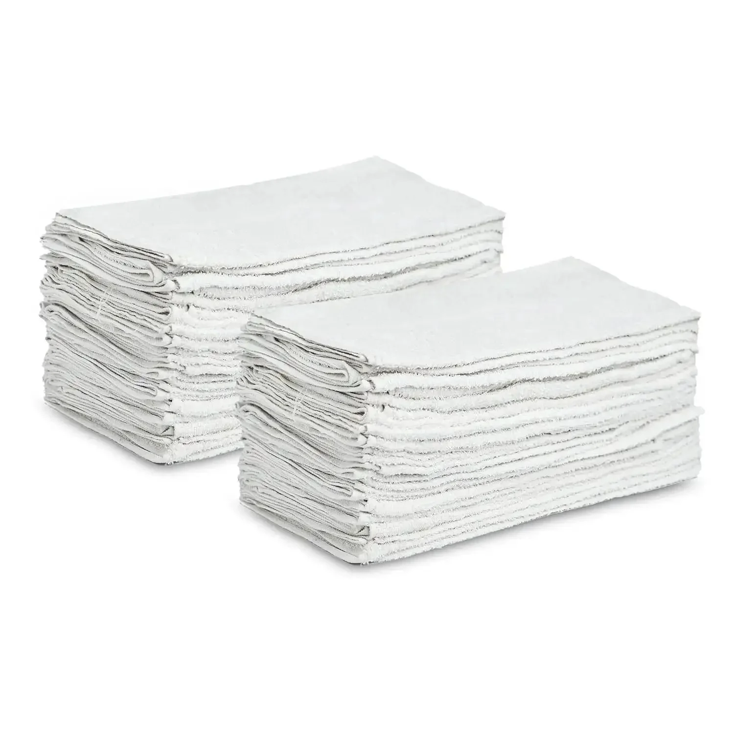 White 100 Percent Cotton Shop Towels Pack Of 12 27 By 54 Inches Rags In A Box Industrial Cleaning Towels For Auto Shops Garages And Commercial Use Premium Terry Towels Lint Free Absorbent For Heavy Duty Industrial Cleaning And Auto Detailing - Image 2