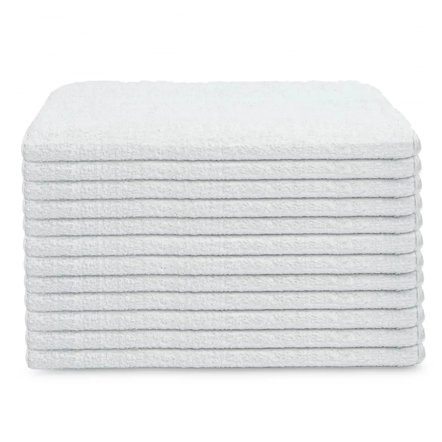 White 100 Percent Cotton Shop Towels Pack Of 12 27 By 54 Inches Rags In A Box Industrial Cleaning Towels For Auto Shops Garages And Commercial Use Premium Terry Towels Lint Free Absorbent For Heavy Duty Industrial Cleaning And Auto Detailing - Image 3