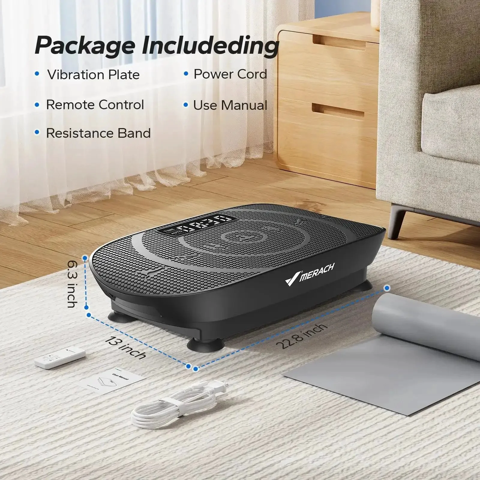 Whole Body Vibration Plate Exercise Machine For Home Gym Bluetooth Enabled With Silicone Pedals Manual And Auto Modes 10 Speed Levels Auto Sensing Vibration Easy Setup Boss Level Black Fitness Platform - Image 2