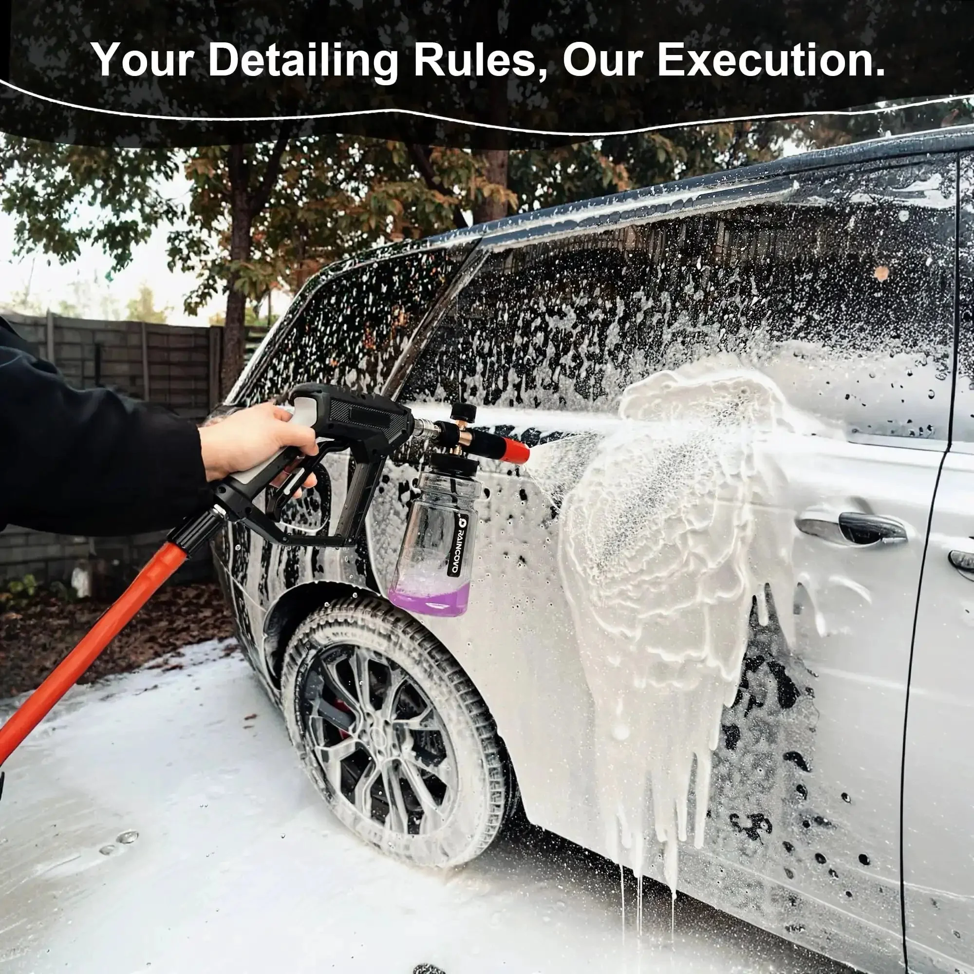 Wide Mouth Foam Cannon For Pressure Washer With Thick Snow Foam For Car Wash, Pro Grade Adjustable Soap Cannon, Car Detailing Tool With Quarter Inch Quick Connector And One Point One Millimeter Orifice Nozzle - Image 4