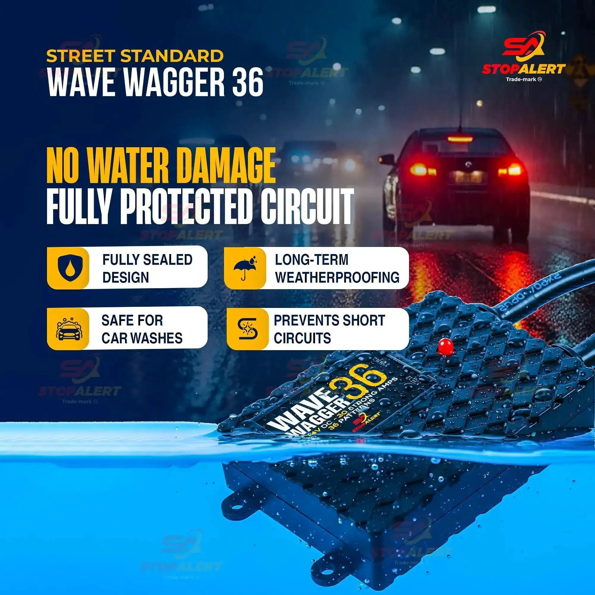 Wig Wag 36 Pattern Wave Wagger Headlights Module For Emergency Vehicles 12 24V LED Flasher Kit With Beefy 20 Amp Relay And Dual 10 Amp Outputs 240W Max Ideal For Police Fire Ambulance - Image 5