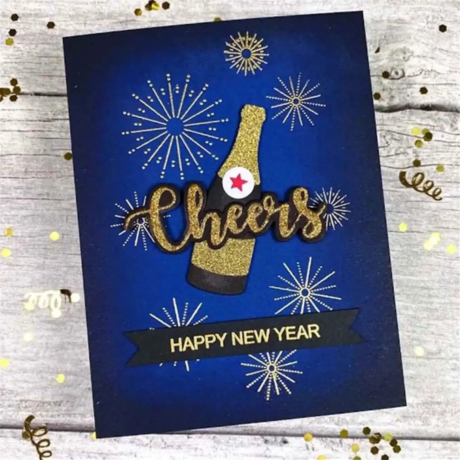 Wine Glass Clear Stamp And Die Set For Card Making And DIY Embossing Silicone Stamp Seals With TPR Material Durable Resists Yellowing Creates Fun Card Ornaments Photo Album Decor And Craft Projects - Image 6