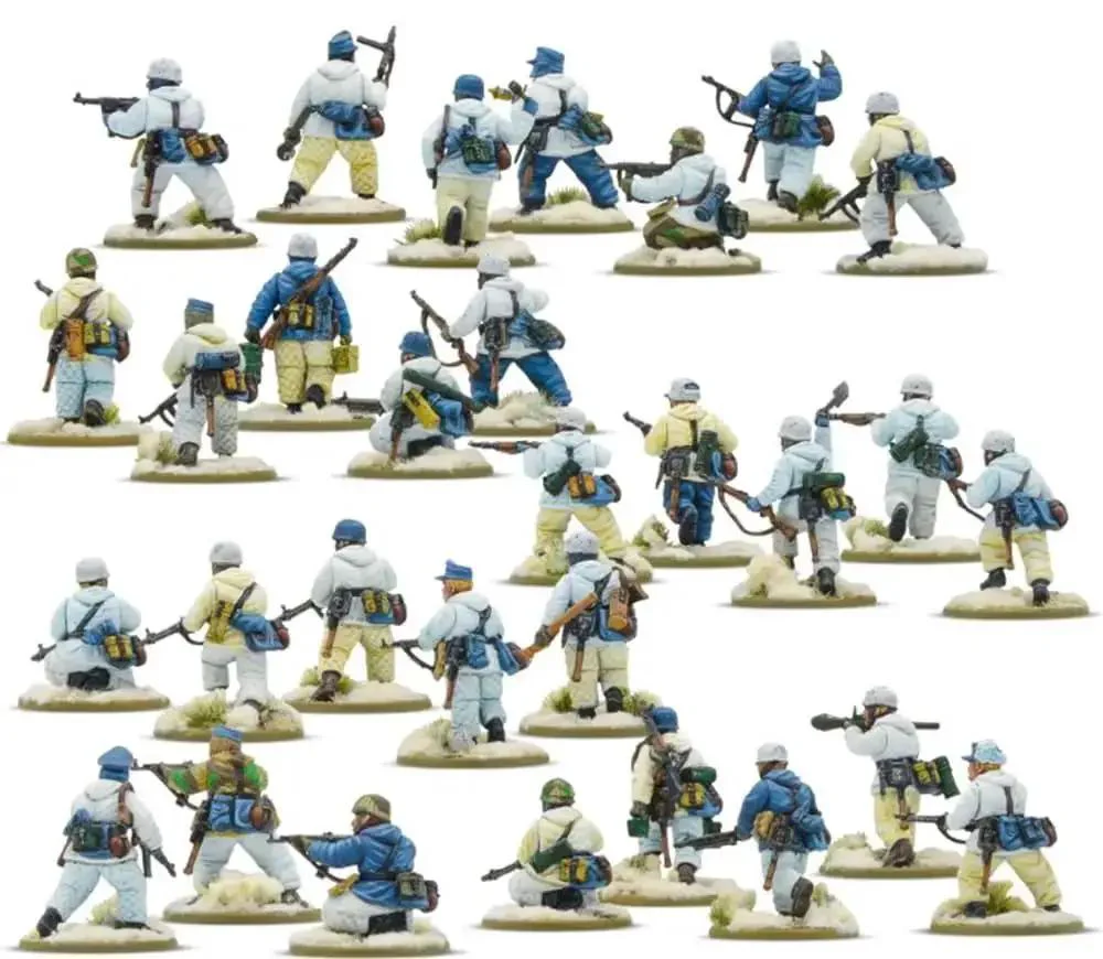 Winter Fallschirmjaeger Bolt Action Platoon Miniatures Pack Paintable 28mm WW2 German Paratroopers For Tabletop Gaming Unpainted Army Figures For Adults Great For Skirmish And Tactical War Games - Image 7
