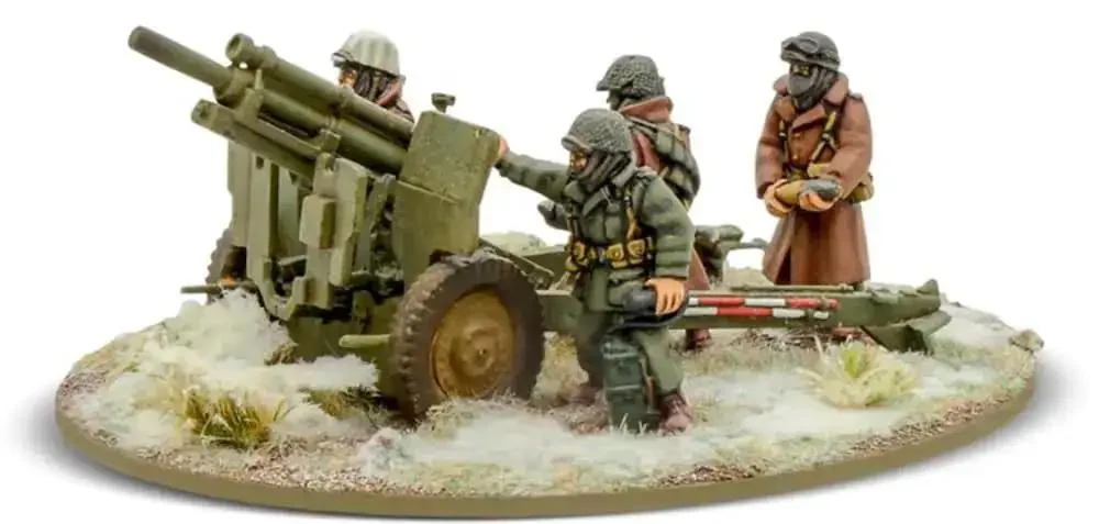 Winter US Army Bolt Action Starter Army Set With 28mm Scale Miniatures For World War II Tabletop Wargaming Includes 36 Plastic Infantry And Metal Officer NCO Medic Radio Operator Two Metal Machine Gun Teams Mortar Team And 105mm Support - Image 5