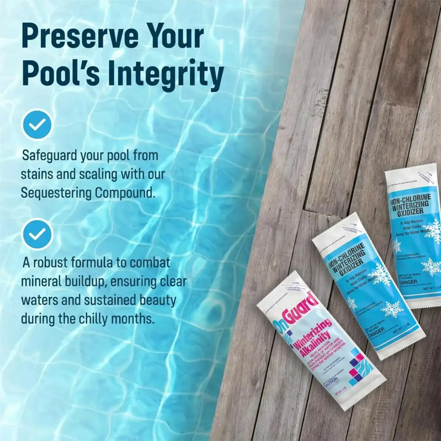 Winterizing Kit For Pools Up To 12,000 Gallons Fits Above Ground And In Ground Pools Three In One Maintenance To Get Your Pool Ready For Winter End Of Season Protection And Easy Cold Weather Care - Image 5
