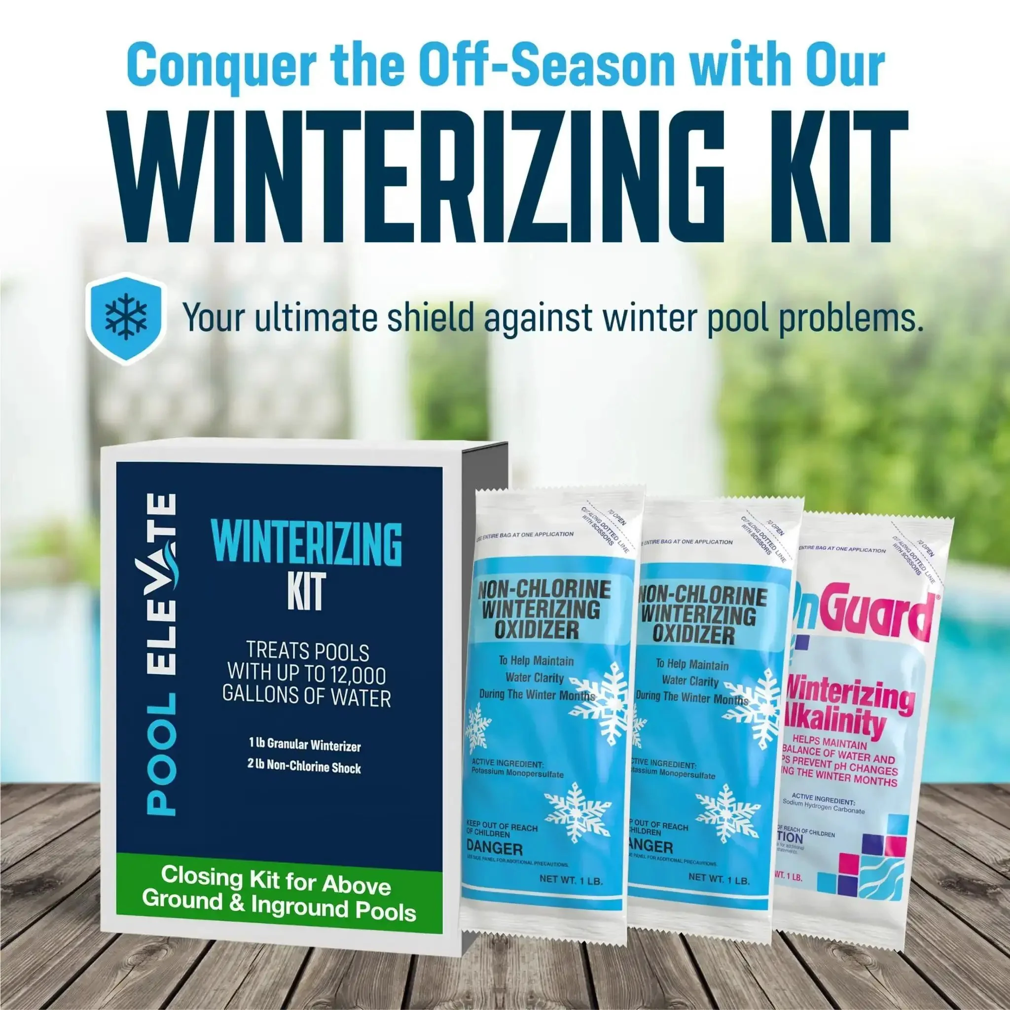 Winterizing Kit For Pools Up To 12,000 Gallons Fits Above Ground And In Ground Pools Three In One Maintenance To Get Your Pool Ready For Winter End Of Season Protection And Easy Cold Weather Care - Image 7