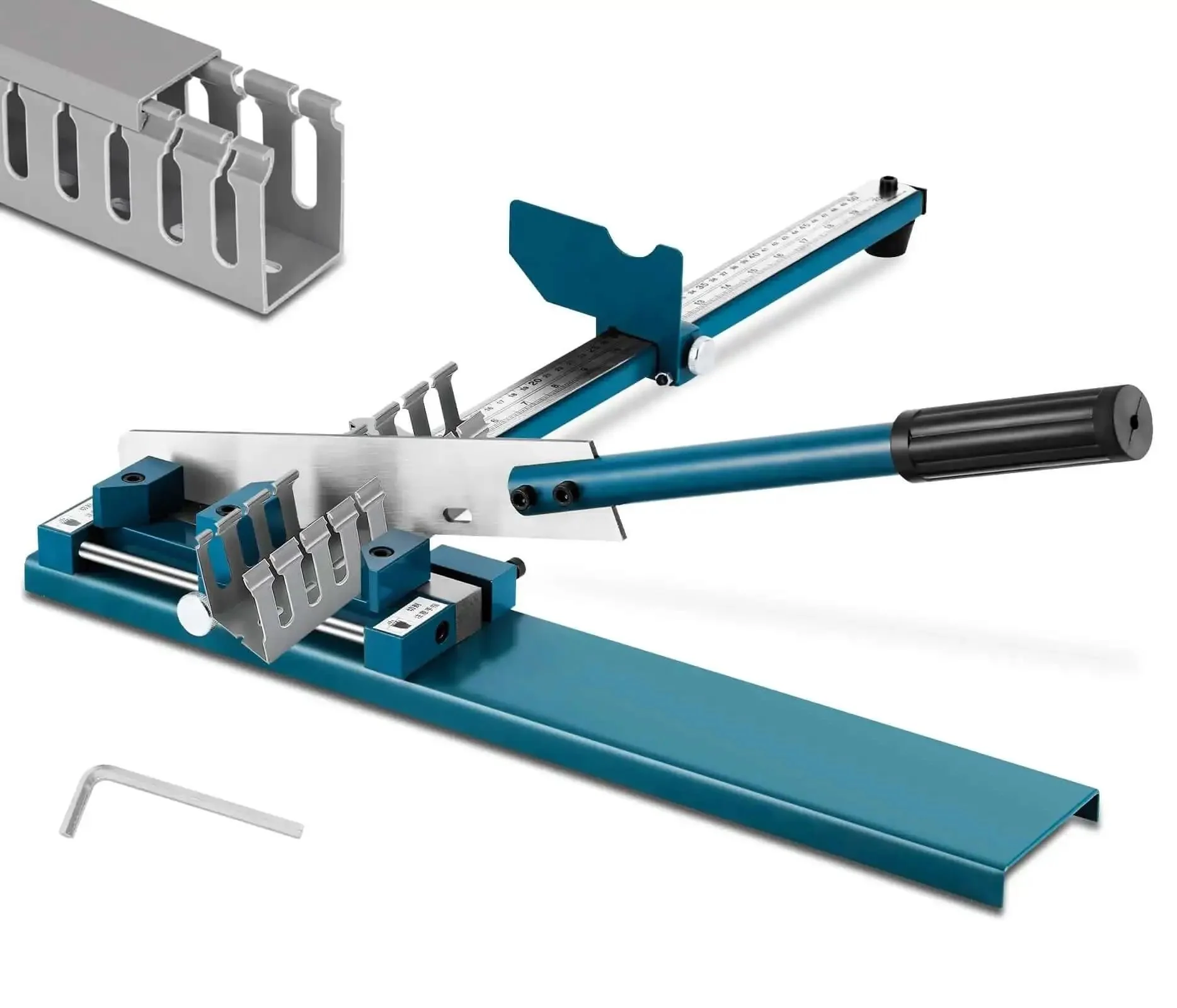 Wire Duct Cutter Tool For Open Slot PVC Trunking And Duct Covers With Adjustable Width Ruler Pro Grade DIY Friendly Easy Plastic Wire Duct Cutting For Open Slots Not For Closed Ducts