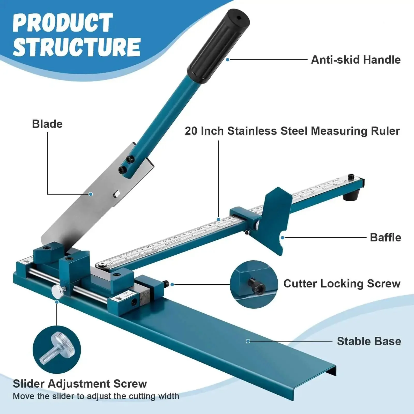 Wire Duct Cutter Tool For Open Slot PVC Trunking And Duct Covers With Adjustable Width Ruler Pro Grade DIY Friendly Easy Plastic Wire Duct Cutting For Open Slots Not For Closed Ducts - Image 7
