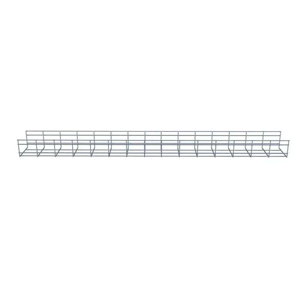 Wire Mesh Cable Tray 2-Pack, Electro Zinc Plated Silver Steel, Cuttable Metal Cable Tray For Cable Management, Durable Non Corrosive Finish, Measures 3.93 x 5.91 x 59.06 Inches - Image 4