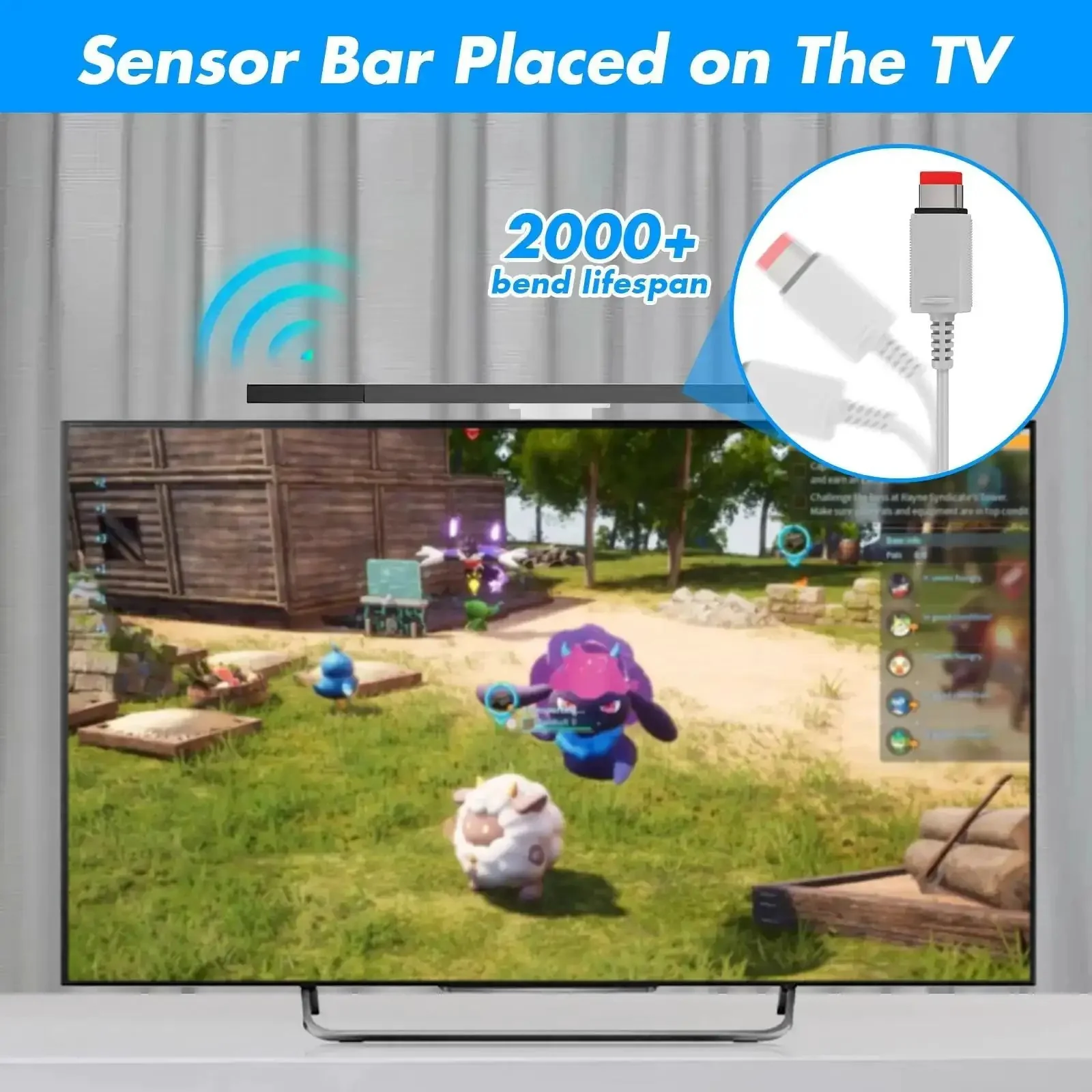 Wired Sensor Bar For Wii And Wii U Replacement, Motion Sensor Bar With Precise Infrared Tracking, Plug And Play Accessory For Nintendo Wii Console, High Compatibility For Smooth Gaming Experience - Image 5