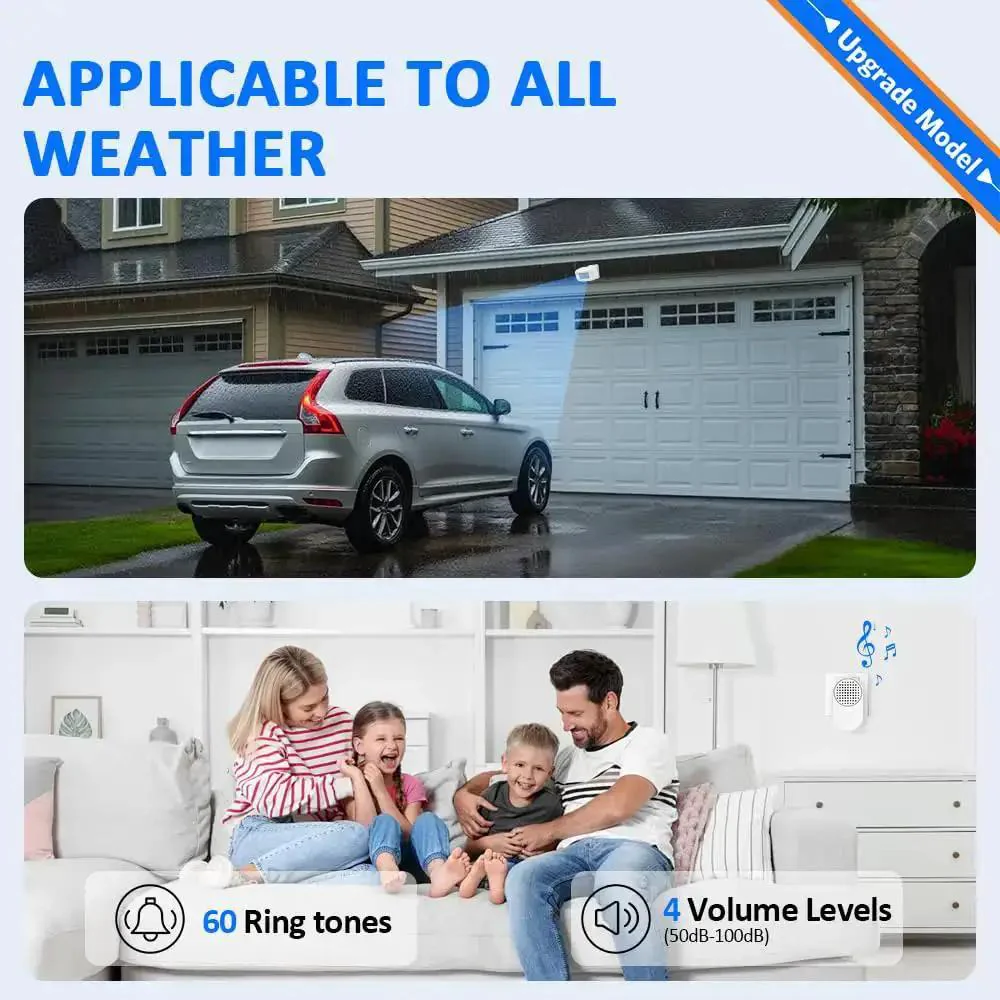 Wireless Driveway Alarm System Weatherproof Motion Sensor With Plug In Receiver And Loud Chimes Outdoor Security Alert Monitor For People Vehicles And Pets Up To 500 Feet Long Range No Fuss Setup - Image 4