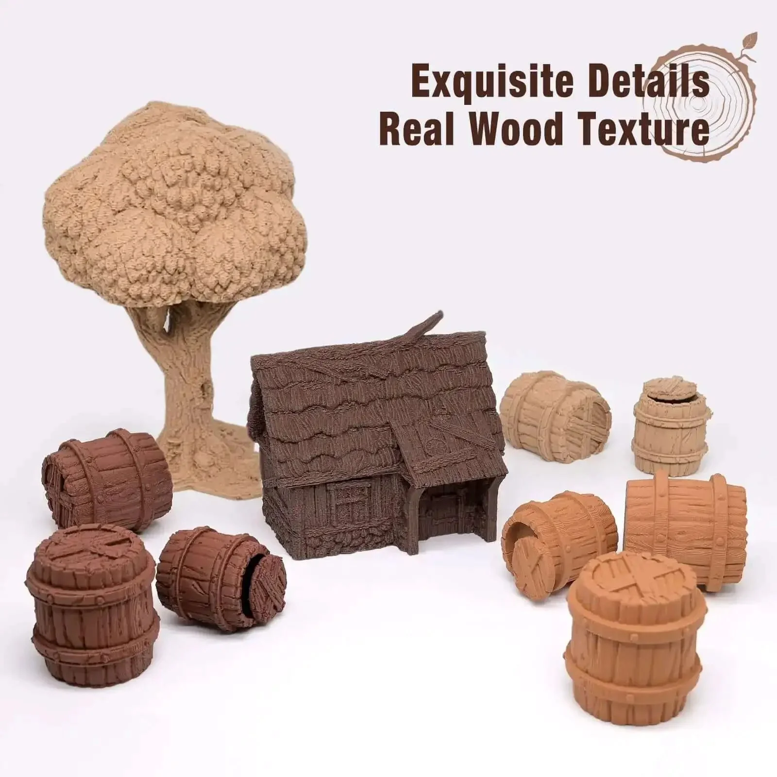 Wood PLA Filament Bundle 1.75mm 200g Each Four Pack With Real Wood Fiber Over 30 Percent In Walnut Oak Cherry Teak For 3D Printing That Looks Like Real Wood Grain For DIYers Premium Wood Finish Filament Set - Image 5