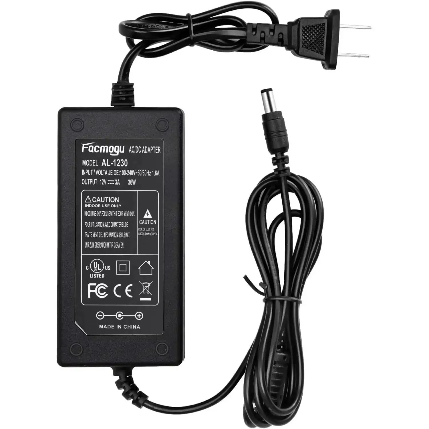 Workhorse 12V 3A Power Adapter for Low Power Devices, 100 To 240V AC Input To DC 12V 36W Desktop Supply With 5.5x2.5mm and 5.5x2.1mm Barrel Connectors, Safe Plug In Transformer - Image 9