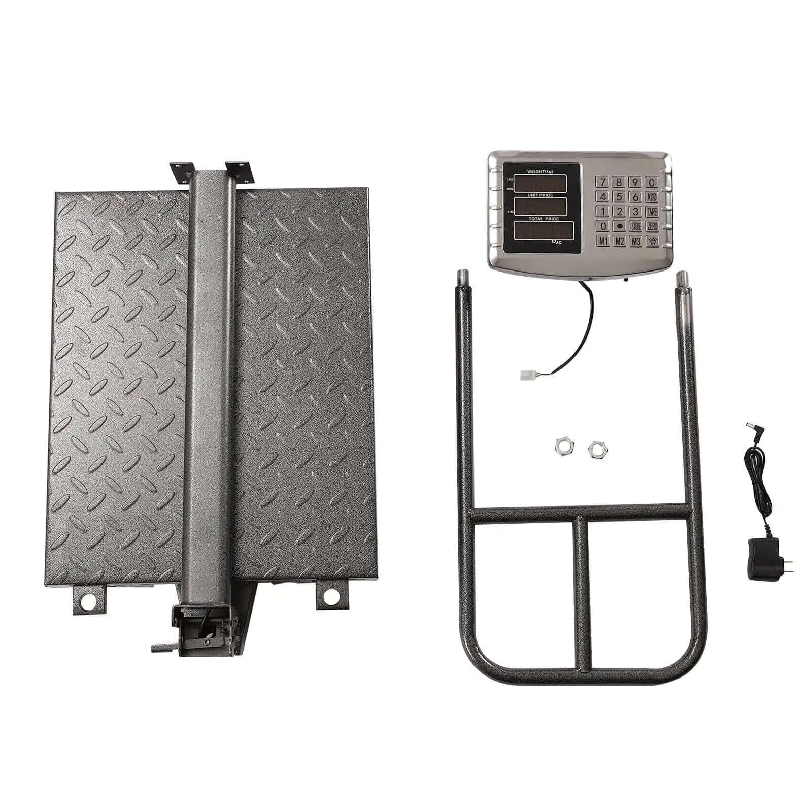 Workhorse 660Lb Platform Scale With Removable Guardrail Foldable Dual Sided Digital Display Accurate LB KG Readouts Great For Luggage Packages And Shipping Stainless Steel Portable And Easy To Store - Image 6