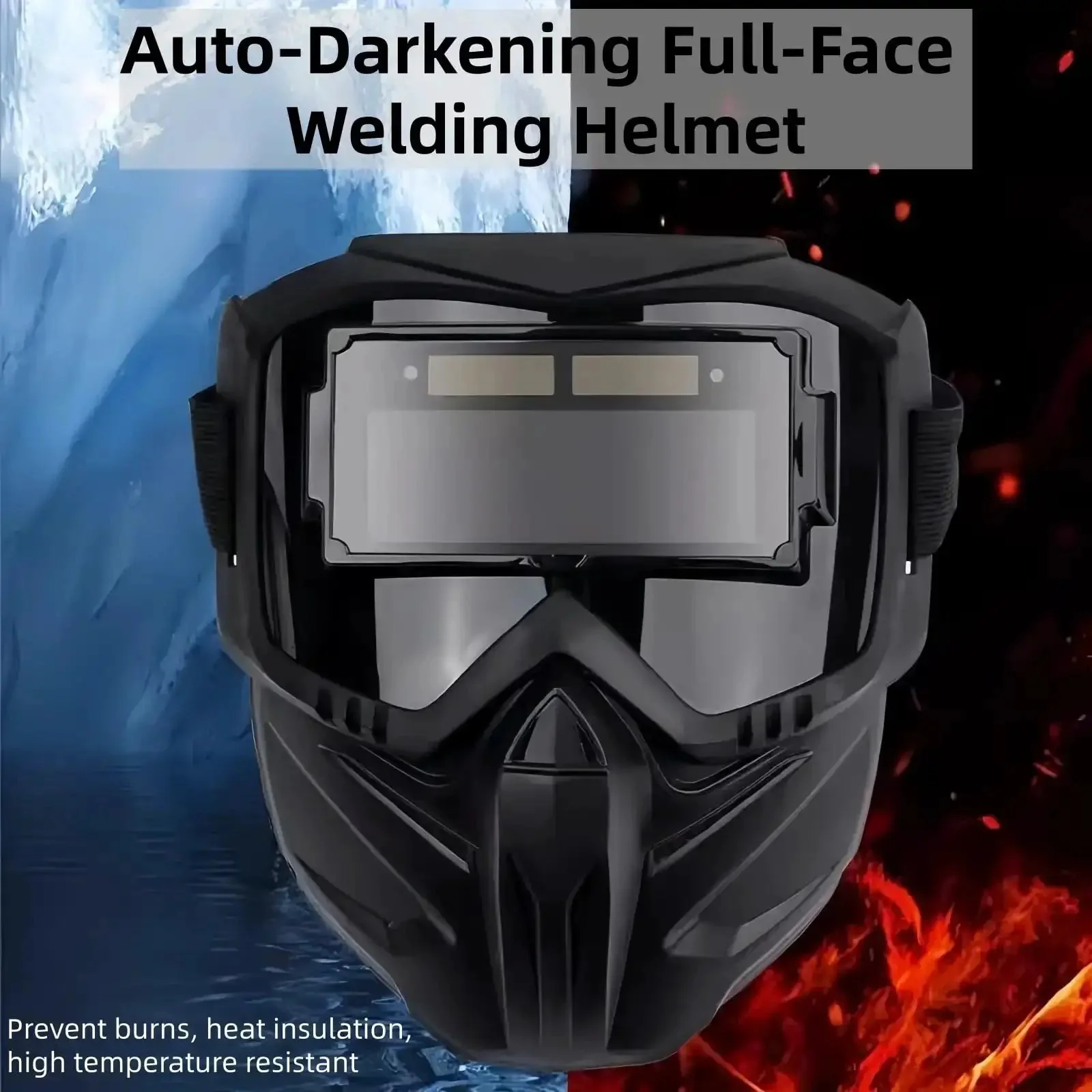 Workhorse Auto Darkening Welding Helmet With Detachable Face Shield And Goggles Heavy Duty Anti Glare Eye Protection For Grinding Plasma Cutting TIG And MIG Welding - Image 5