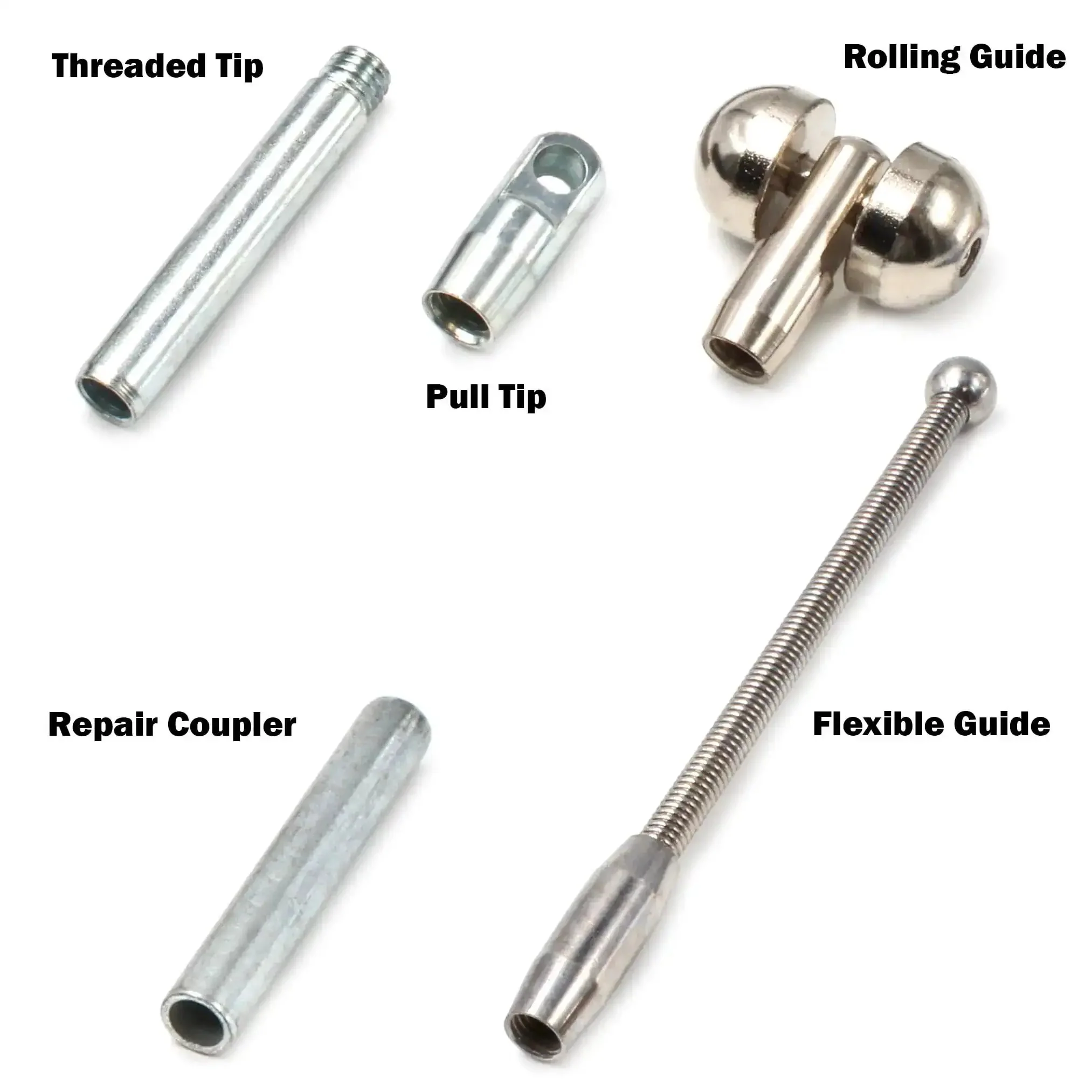 Workhorse Half Inch 1000 Foot Fiberglass Duct Rodder Kit With Aluminum Cage Stand And Wheels And Extra Tips For Easy Cable Pulling Includes Eye Tip Flexible Guide Rolling Guide Threaded Tip Repair Coupler And Glue - Image 5
