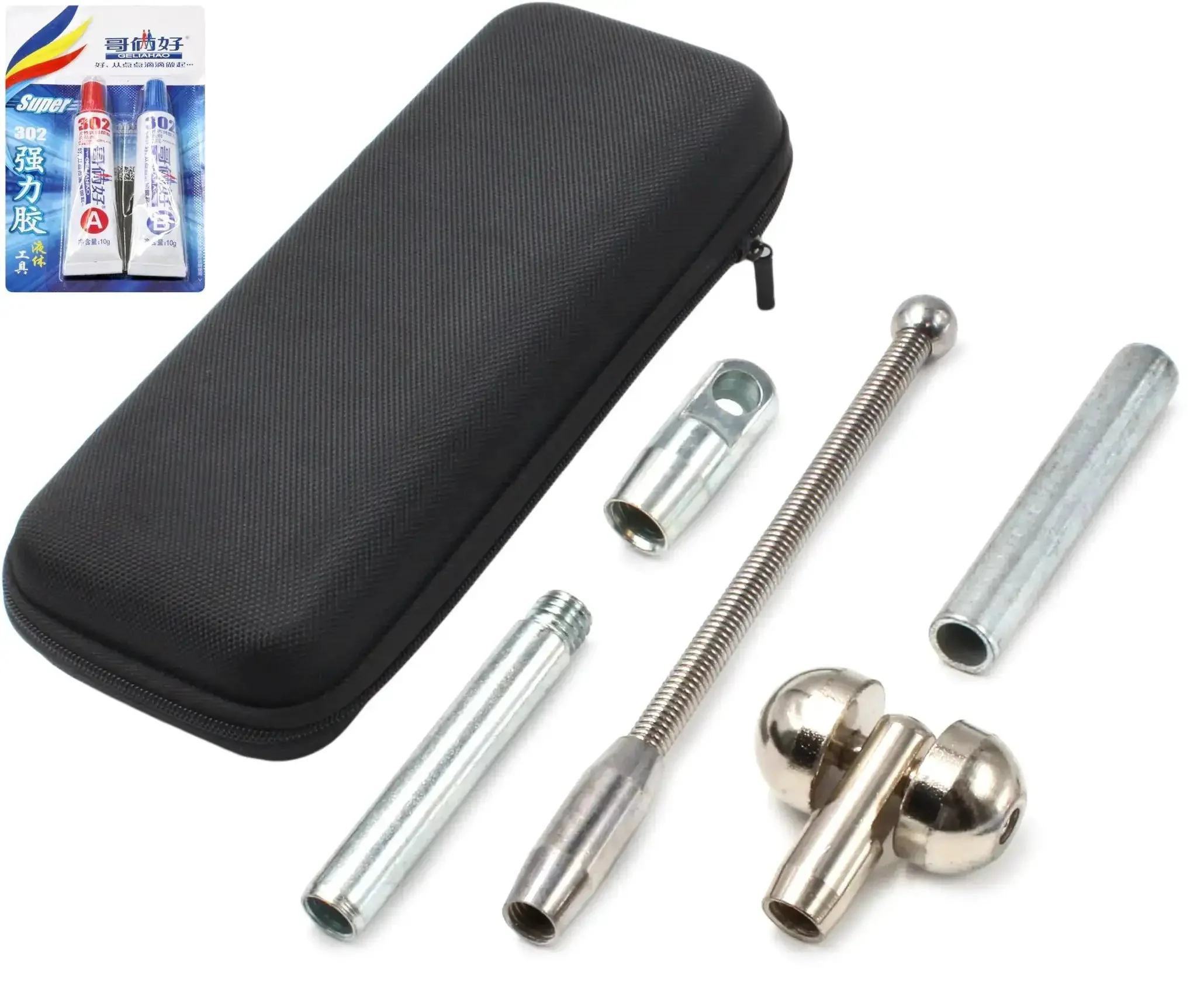 Workhorse Half Inch 1000 Foot Fiberglass Duct Rodder Kit With Aluminum Cage Stand And Wheels And Extra Tips For Easy Cable Pulling Includes Eye Tip Flexible Guide Rolling Guide Threaded Tip Repair Coupler And Glue - Image 6