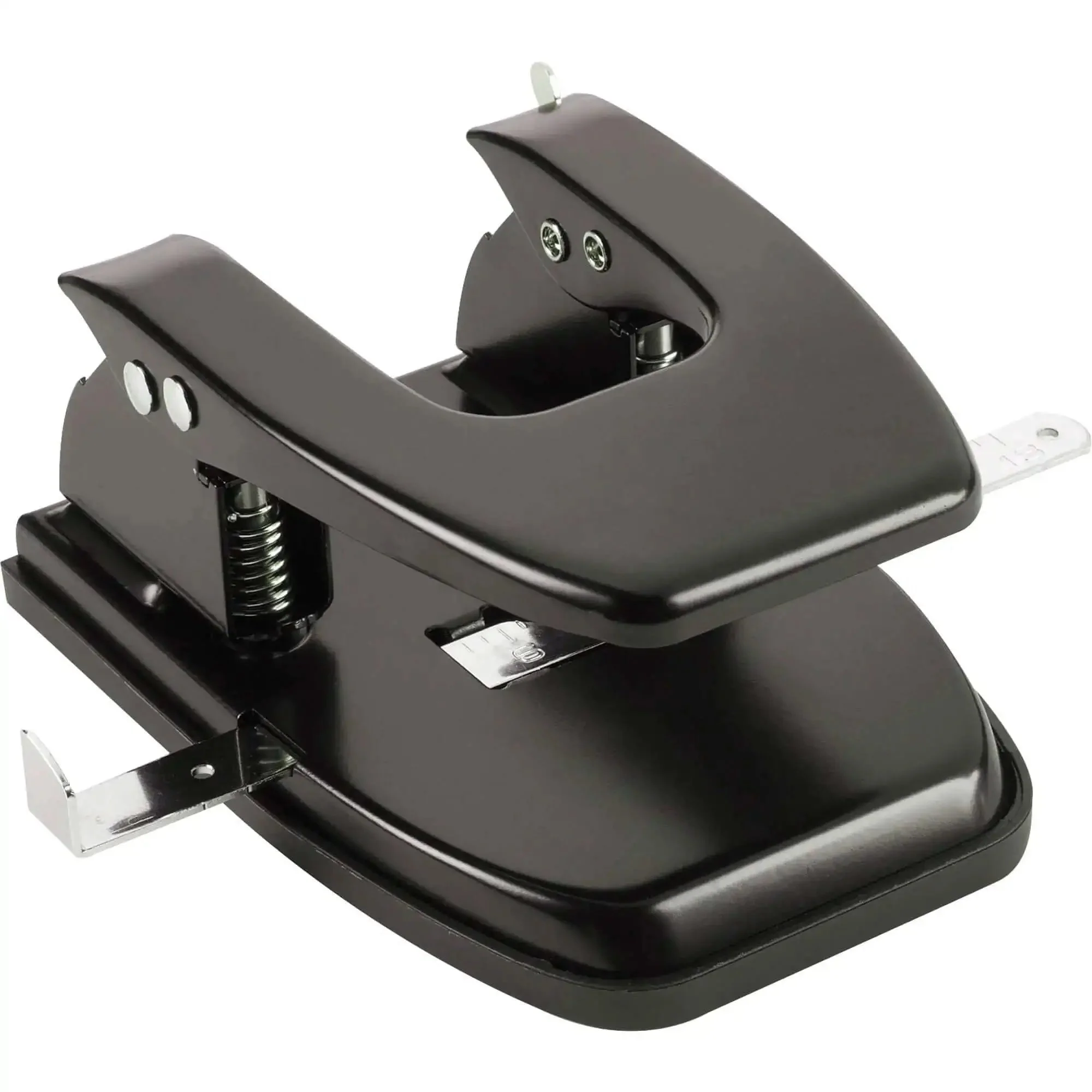 Workhorse Two Hole Puncher For Paper With 30 Sheet Capacity Adjustable Guide And Locking Mechanism Easy Punch Heavy Duty Black Office Tool For Home School And Office Use - Image 4