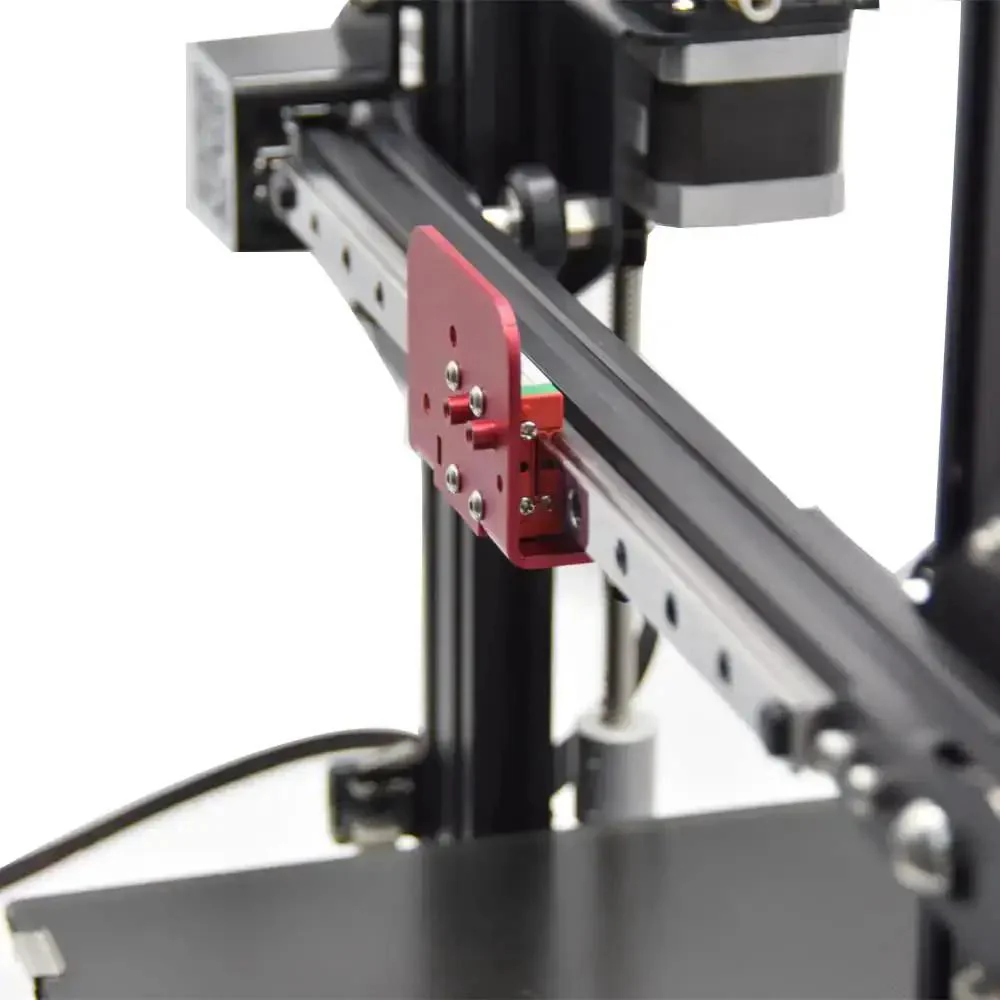 X Axis MGN12C Linear Rail Kit With Aluminum Fix Plate Bracket Upgrade For Budget Desktop 3D Printers Red Bracket Finish Boosts X Axis Precision And Reduces Distortion No Rail Included Easy Bolt On Install - Image 3