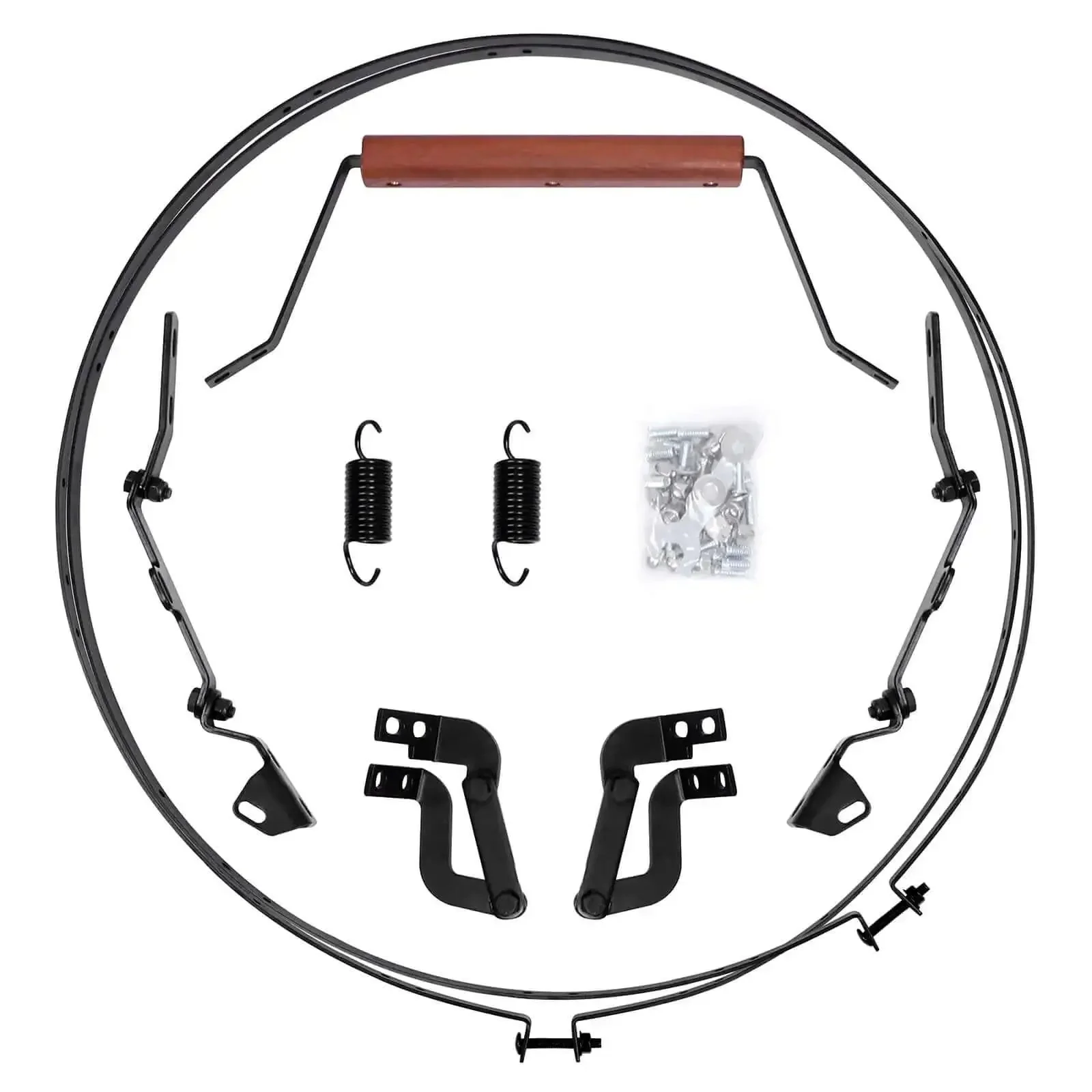 X Large Green Egg Hinge And Band Replacement Kit With Carbon Steel Hinges, Tough Springs, Easy Grip Handle, Full Hardware Set For Big Egg Grill Upgrade, Includes Bands, Nuts, Bolts, Gaskets And Wrench