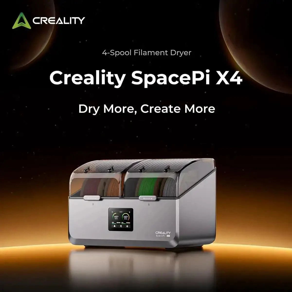 X4 Filament Dryer Box For 3D Printers With Dual Independent Heating Chambers 200W PTC Heats Up To 85 Degrees Celsius Fast Drying Stores Four Spools Compatible With PLA PETG ABS TPU PA - Image 2