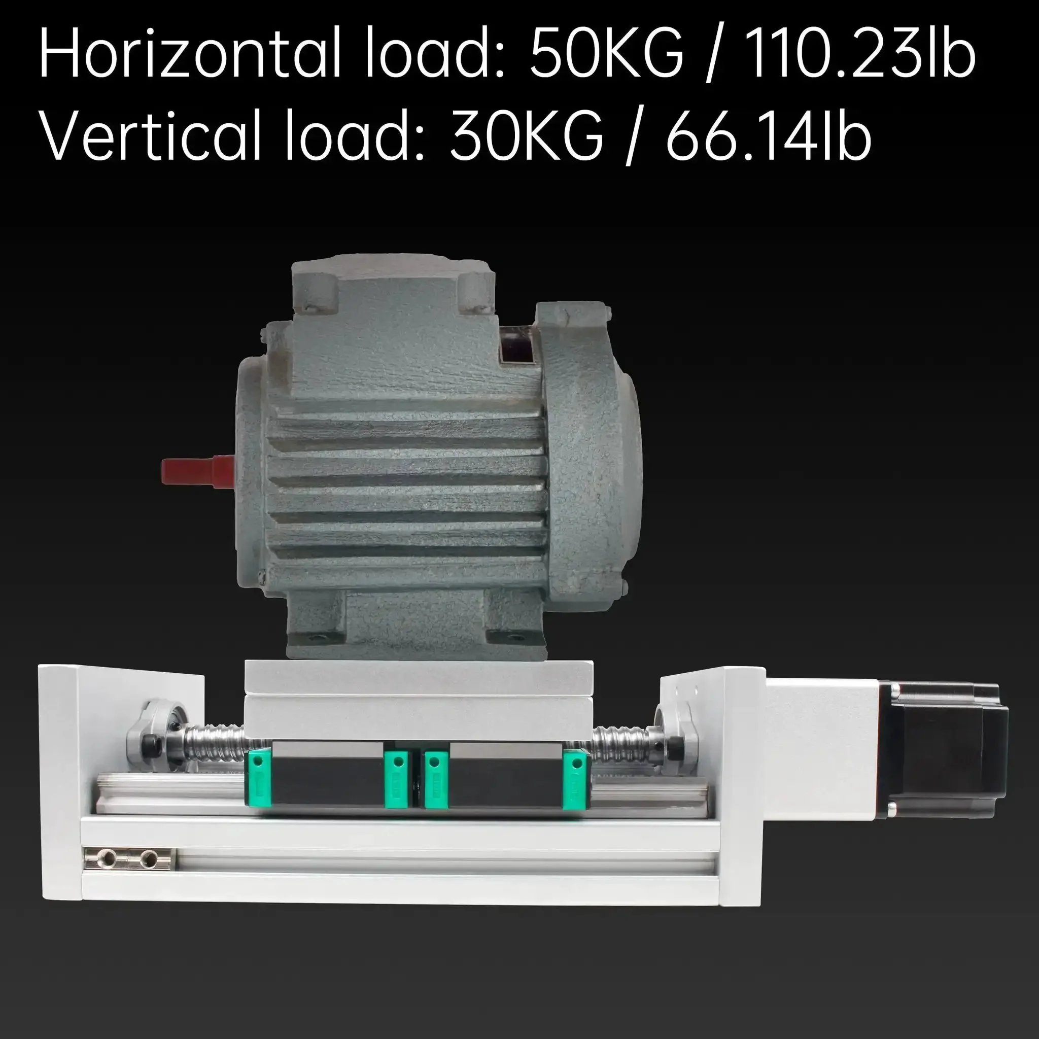 XC150 CNC Linear Stage Motion Actuator XYZ Axis Cross Sliding Table With 1605 Ballscrew And Nema23 Stepper Motor Bracket Beefy Dual Linear Slide Rails For Heavy Duty CNC Router And Automation - Image 5