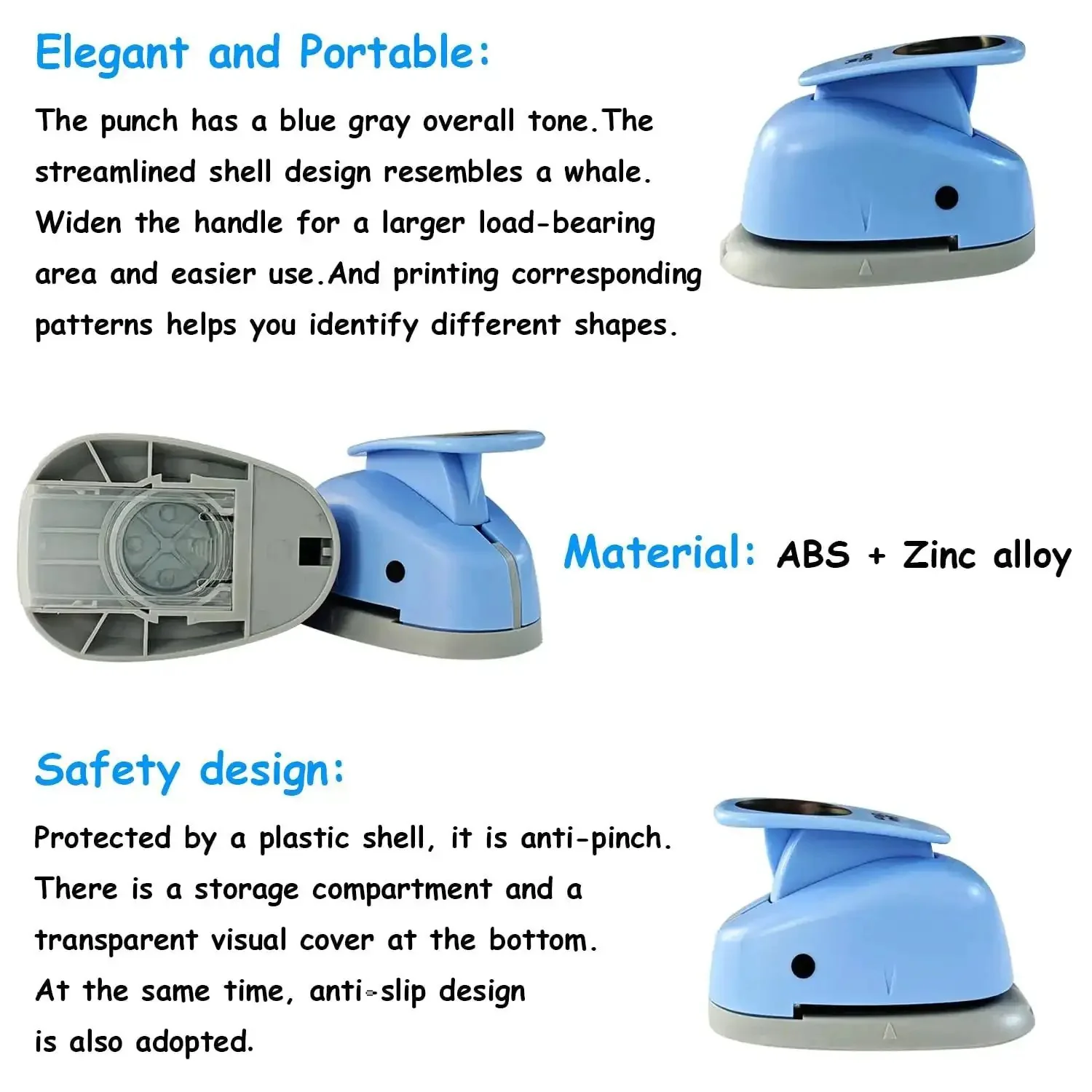 XL 3 Inch Circle Punch For Paper Crafts And Scrapbooking Easy To Use Spring Action Lever Cutter For Cardstock Gift Wrapping And Arts Projects Perfect For Holiday DIYs And Birthday Gifts Blue - Image 3