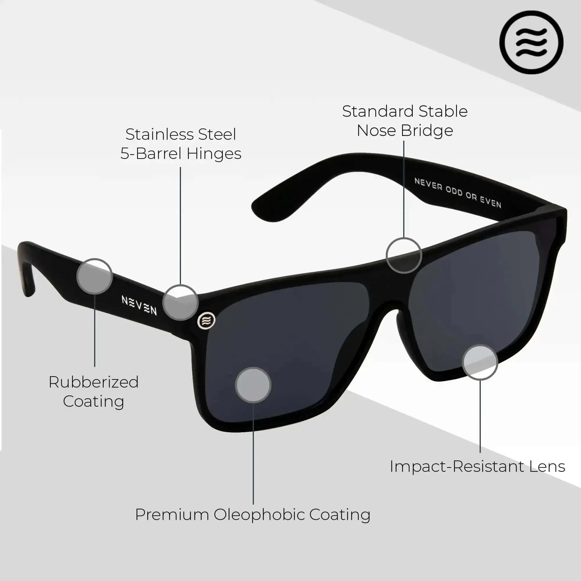 XL Polarized Work Sunglasses For Men And Women With Side Shield Design, UV Protection For Outdoors, Road Trip Ready Sunglasses With Black Rubberized Frame, Large Lenses, Durable Everyday Eyewear For Driving, Fishing, Hiking, And Sun Heavy Days - Image 4