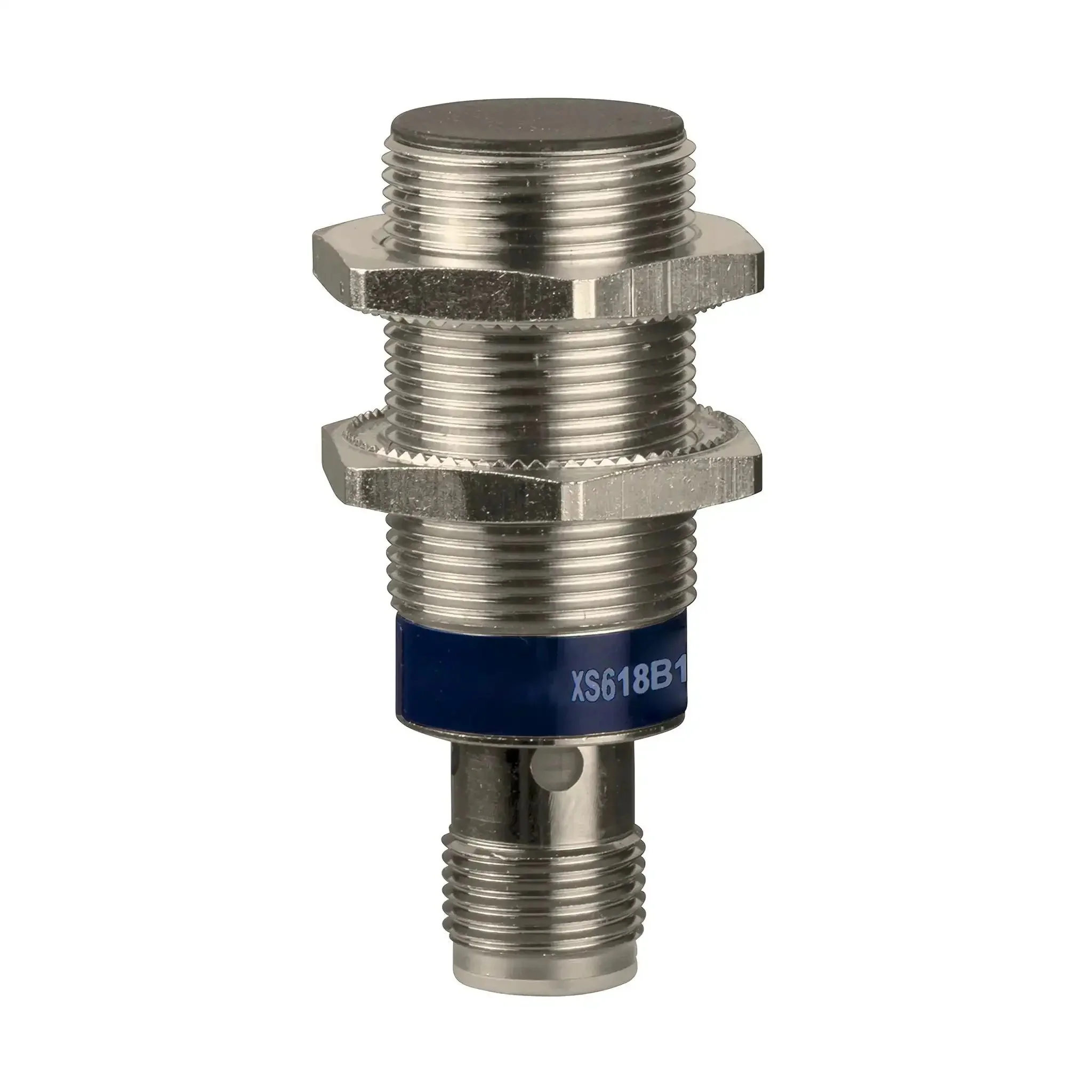 XS618B1PAM12 Inductive Proximity Sensor for Metal Detection, Universal Series, Multi Function 18 mm Metal Barrel, 3 Wire DC PNP Wiring, Normally Open Output, M12 Micro Connector, Flush Mount Ready, Pro Grade Heavy Duty Sensor