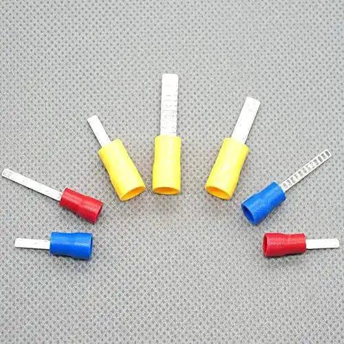 Yellow 5.5-18 Electric Crimp Ferrule Blade Terminal For 4-6 MM2 Wires, Heavy-Duty Electrical Connector, Pro-Grade Crimp, Secure Blade Terminal, Ideal For Auto, Audio, And DIY Wiring Projects
