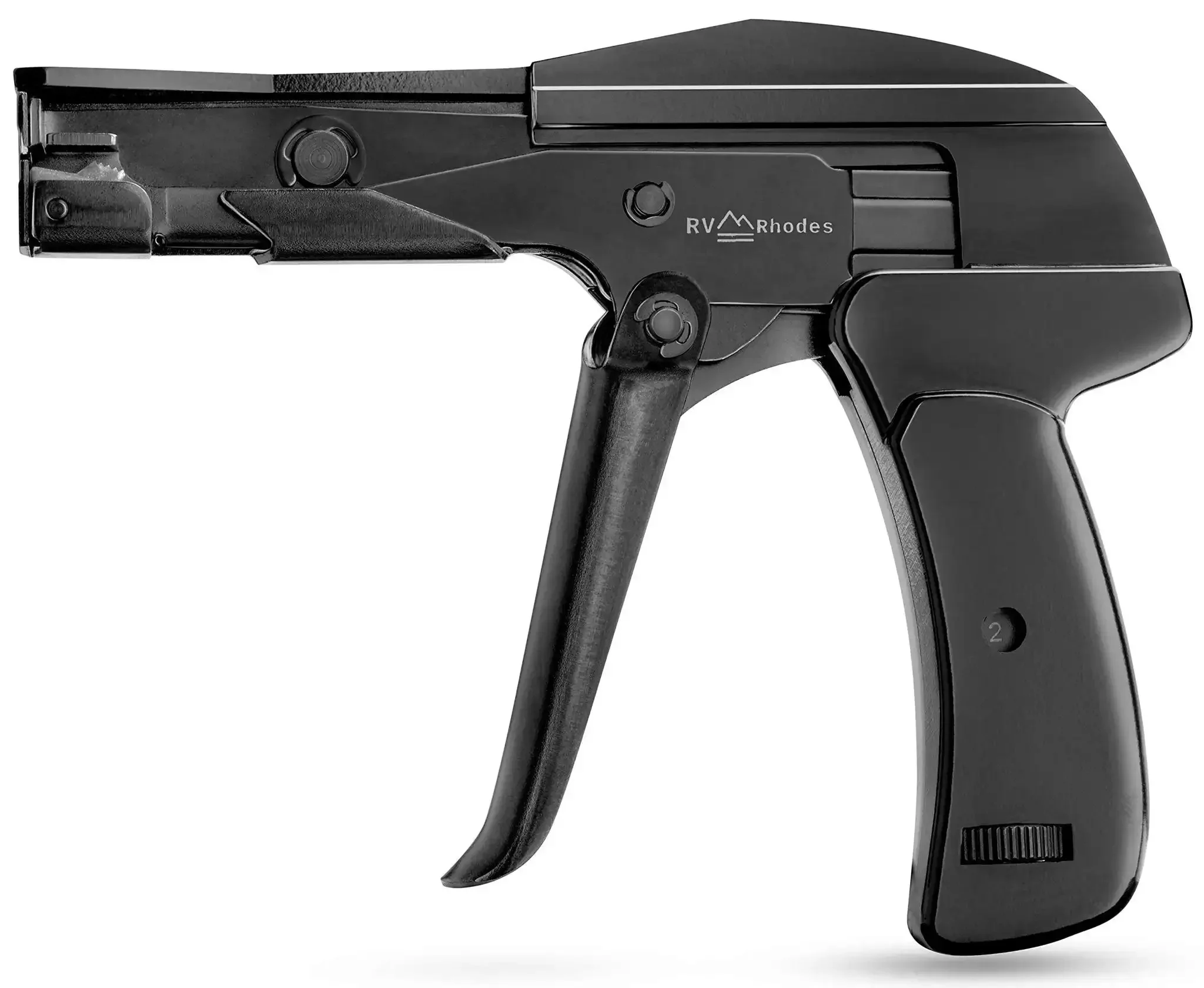 Zip Tie Gun And Cable Tie Install Tool With Adjustable Tension No Fuss Built In Cutter For Easy Cable Management Works With Nylon Ties Up To Quarter Inch Black