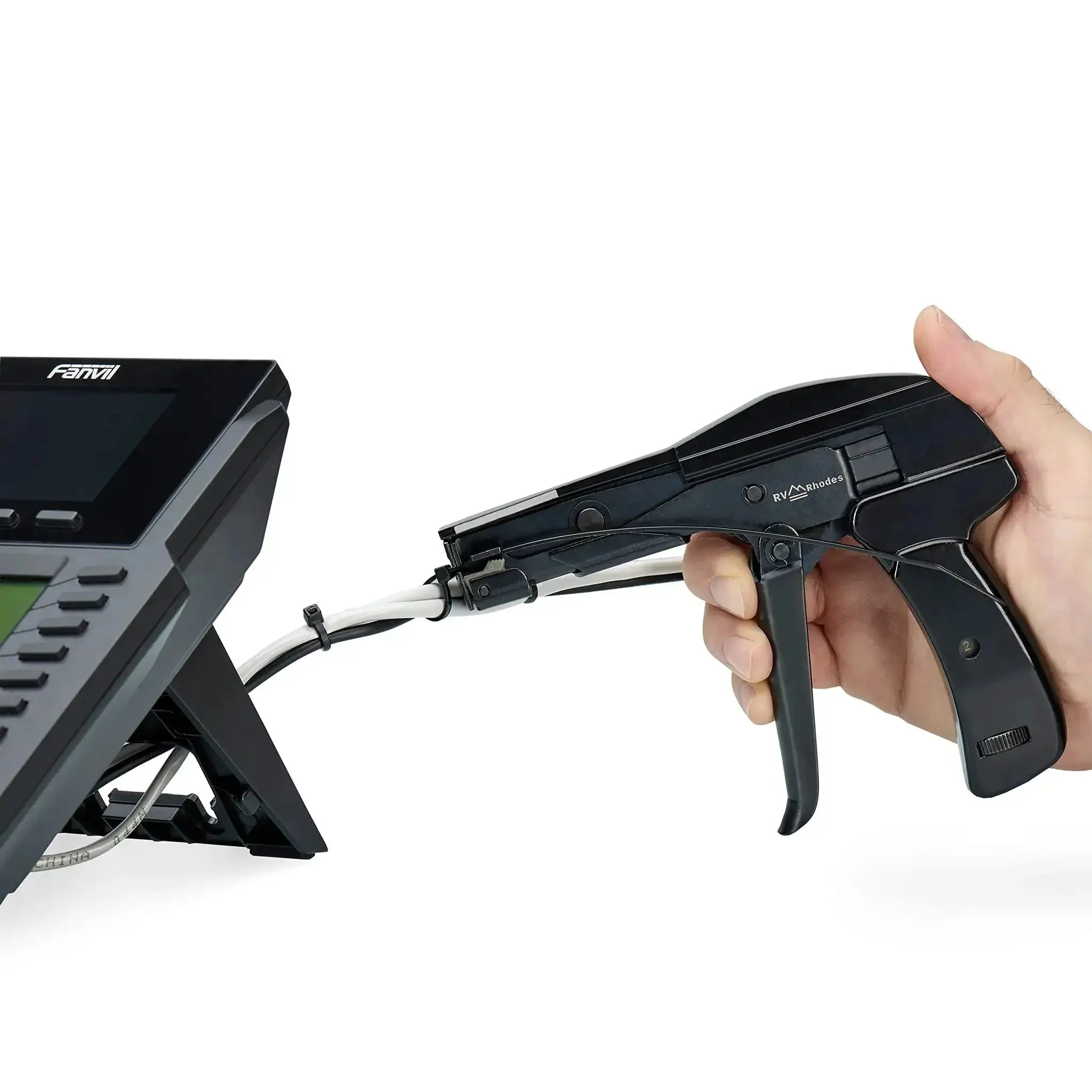 Zip Tie Gun And Cable Tie Install Tool With Adjustable Tension No Fuss Built In Cutter For Easy Cable Management Works With Nylon Ties Up To Quarter Inch Black - Image 7