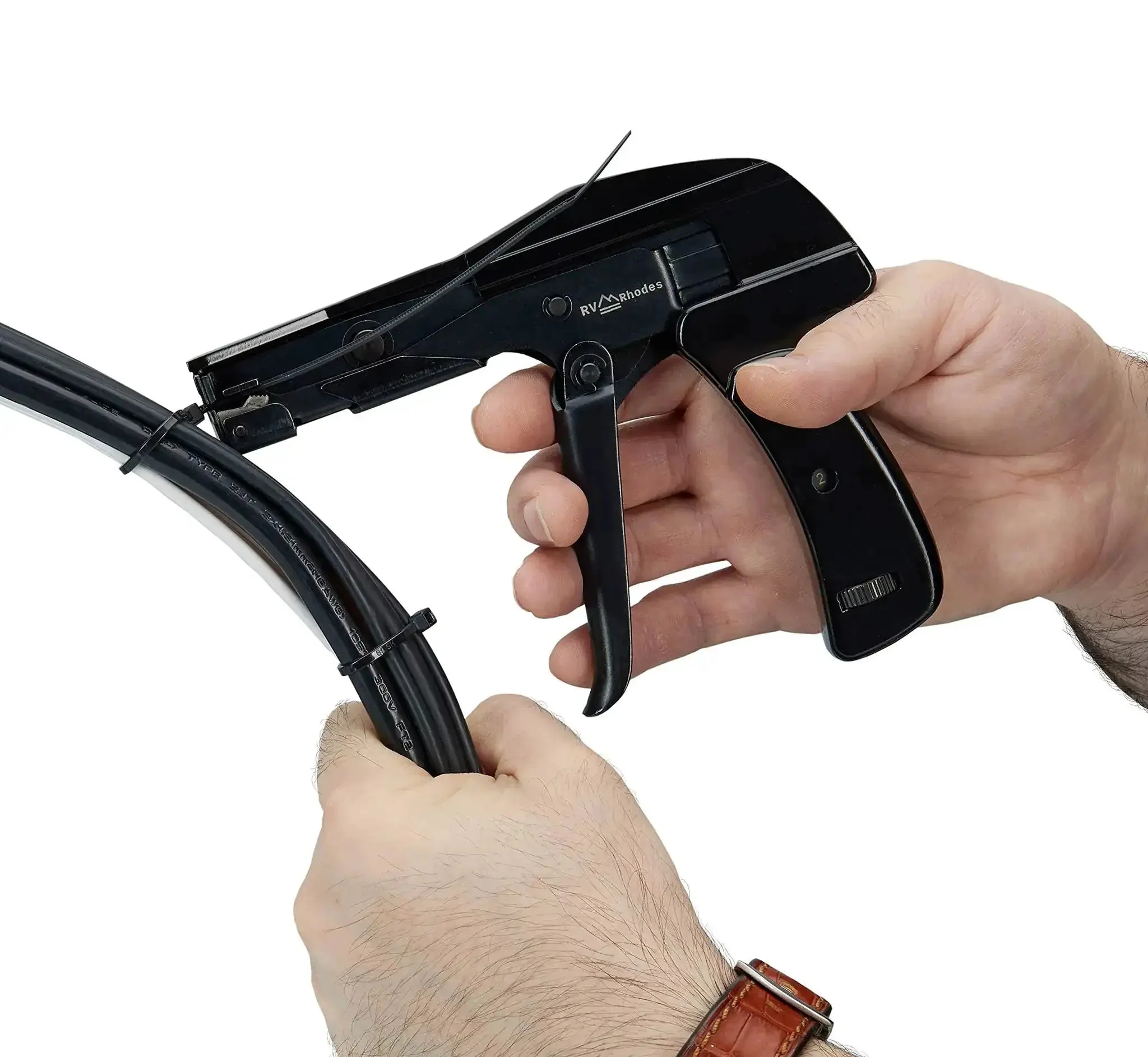 Zip Tie Gun And Cable Tie Install Tool With Adjustable Tension No Fuss Built In Cutter For Easy Cable Management Works With Nylon Ties Up To Quarter Inch Black - Image 8